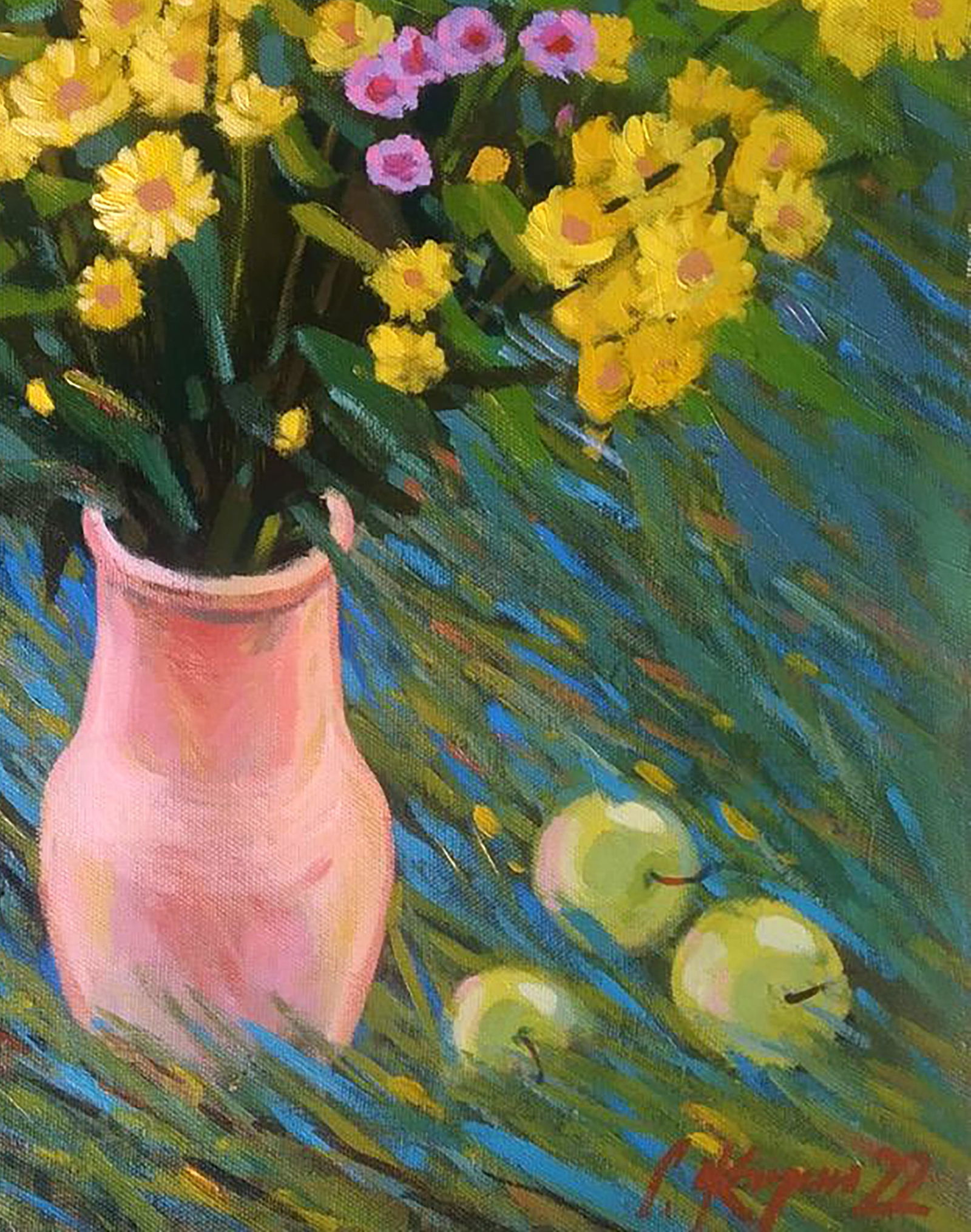 Acrylic painting Summer daisies Serhii Kachyn - 5