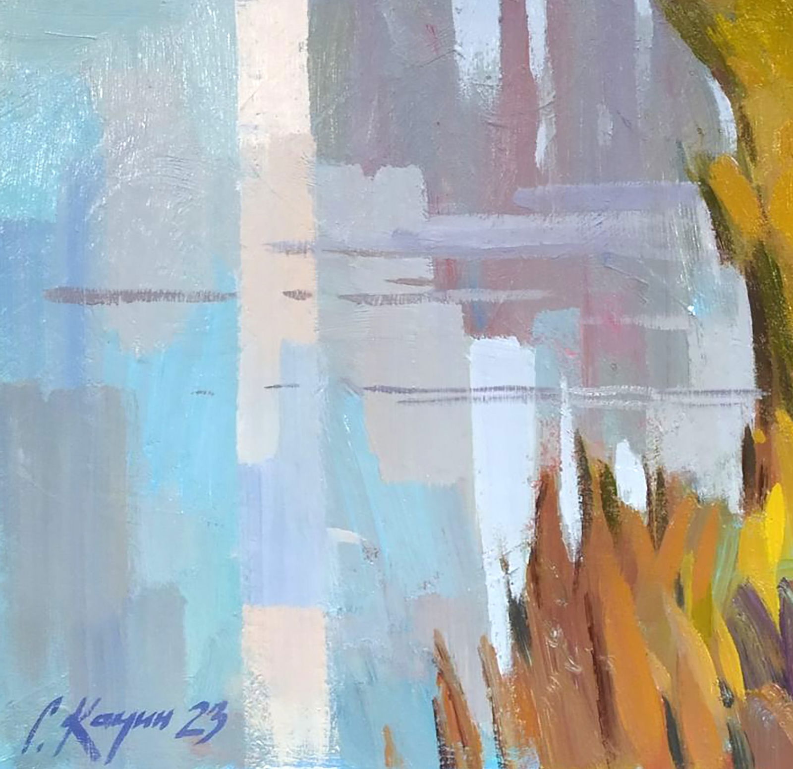 Acrylic painting Boats on the shore Serhii Kachyn - 4