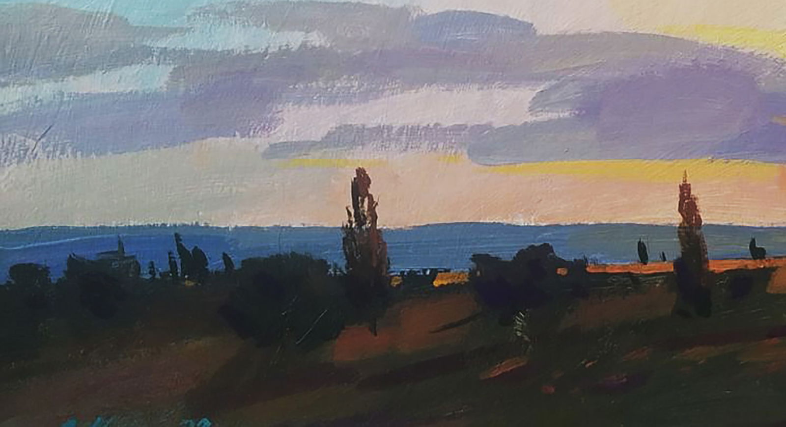 Acrylic painting On the Sunset Serhii Kachyn - 4