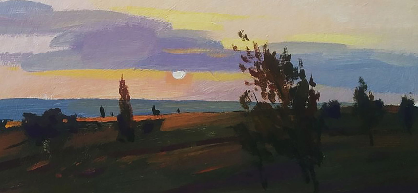 Acrylic painting On the Sunset Serhii Kachyn - 5