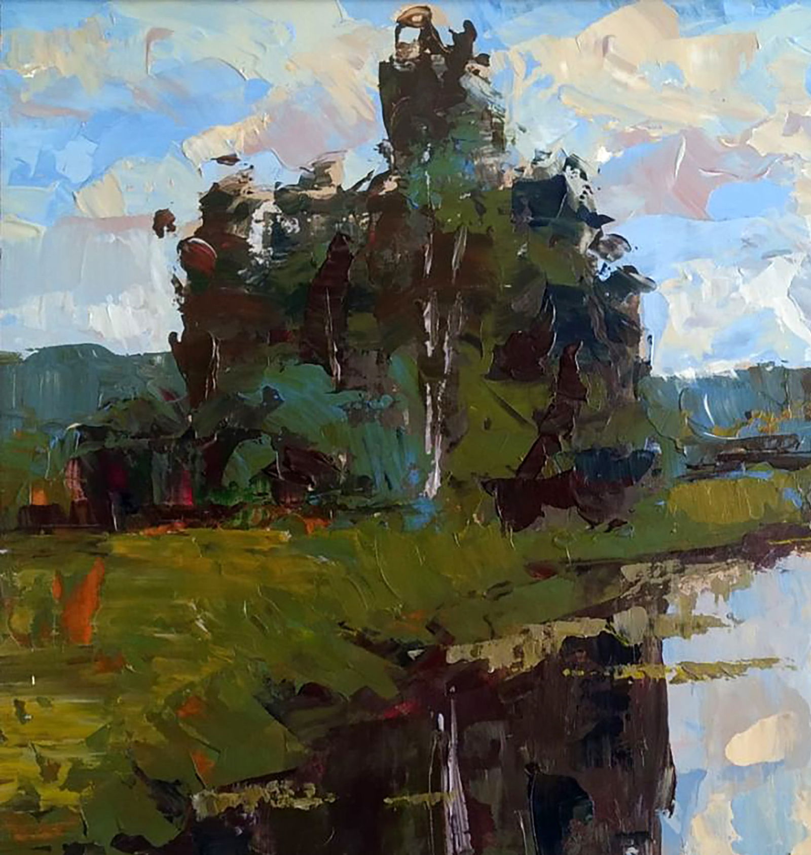 Acrylic painting Winding river Serhii Kachyn - 2