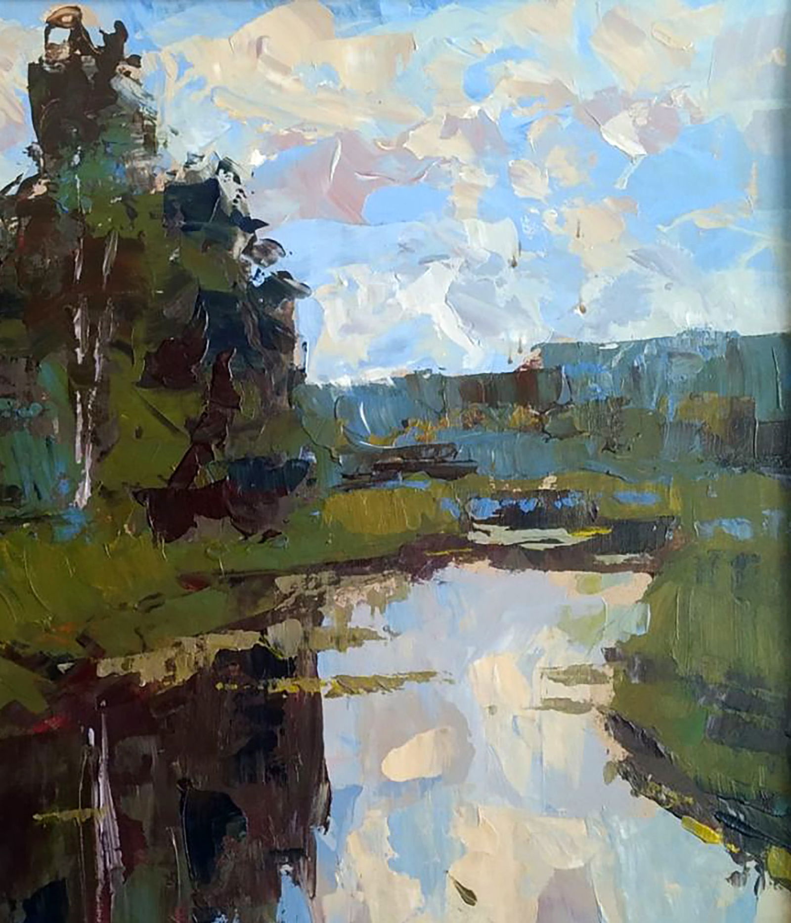 Acrylic painting Winding river Serhii Kachyn - 3