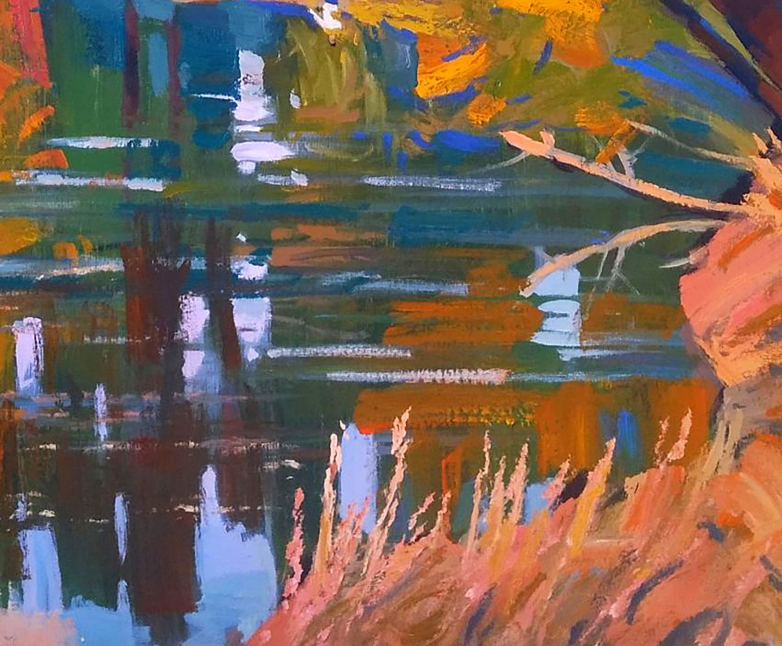 Acrylic painting One day while fishing Serhii Kachyn - 5