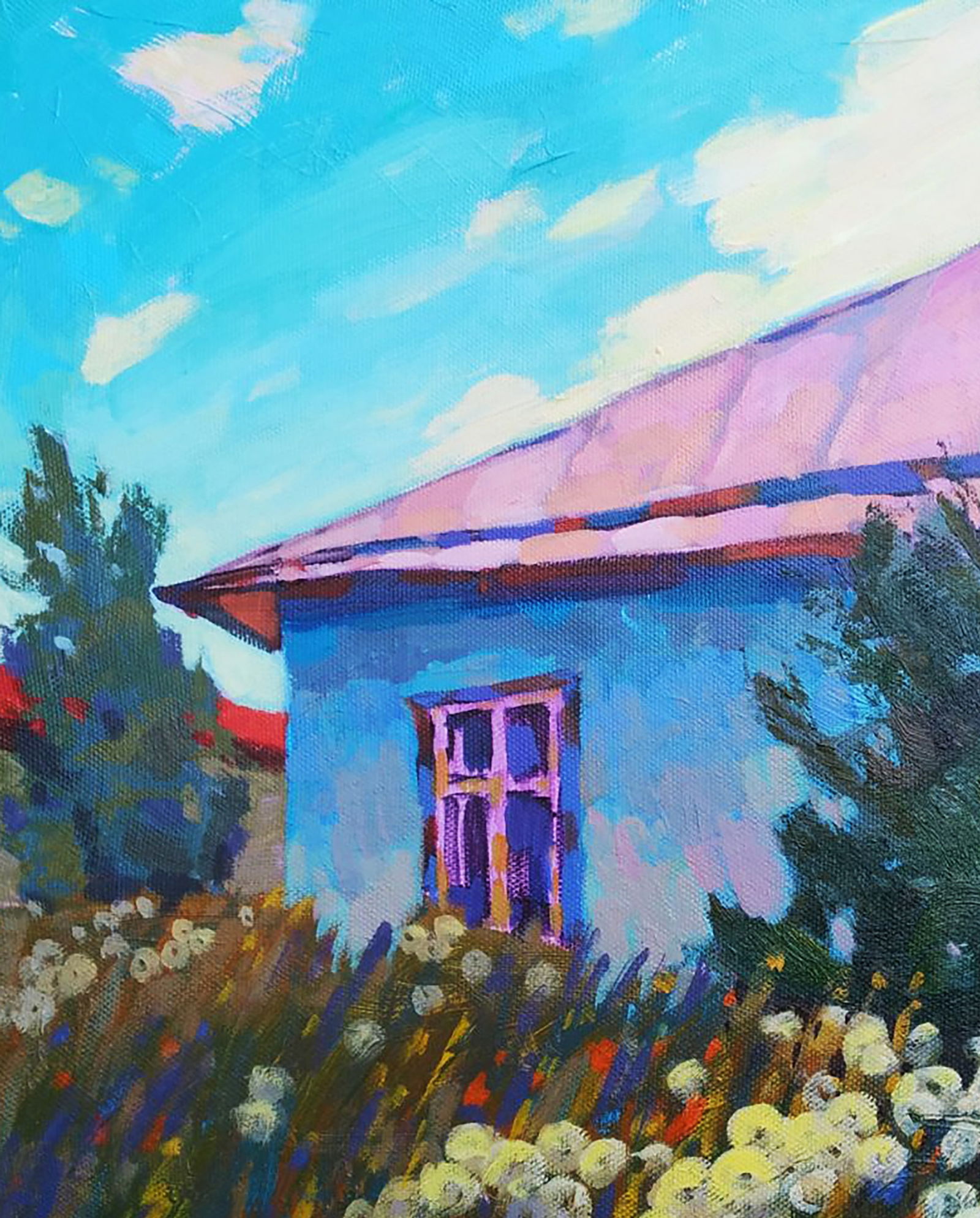 Acrylic painting Dandelions Serhii Kachyn - 2