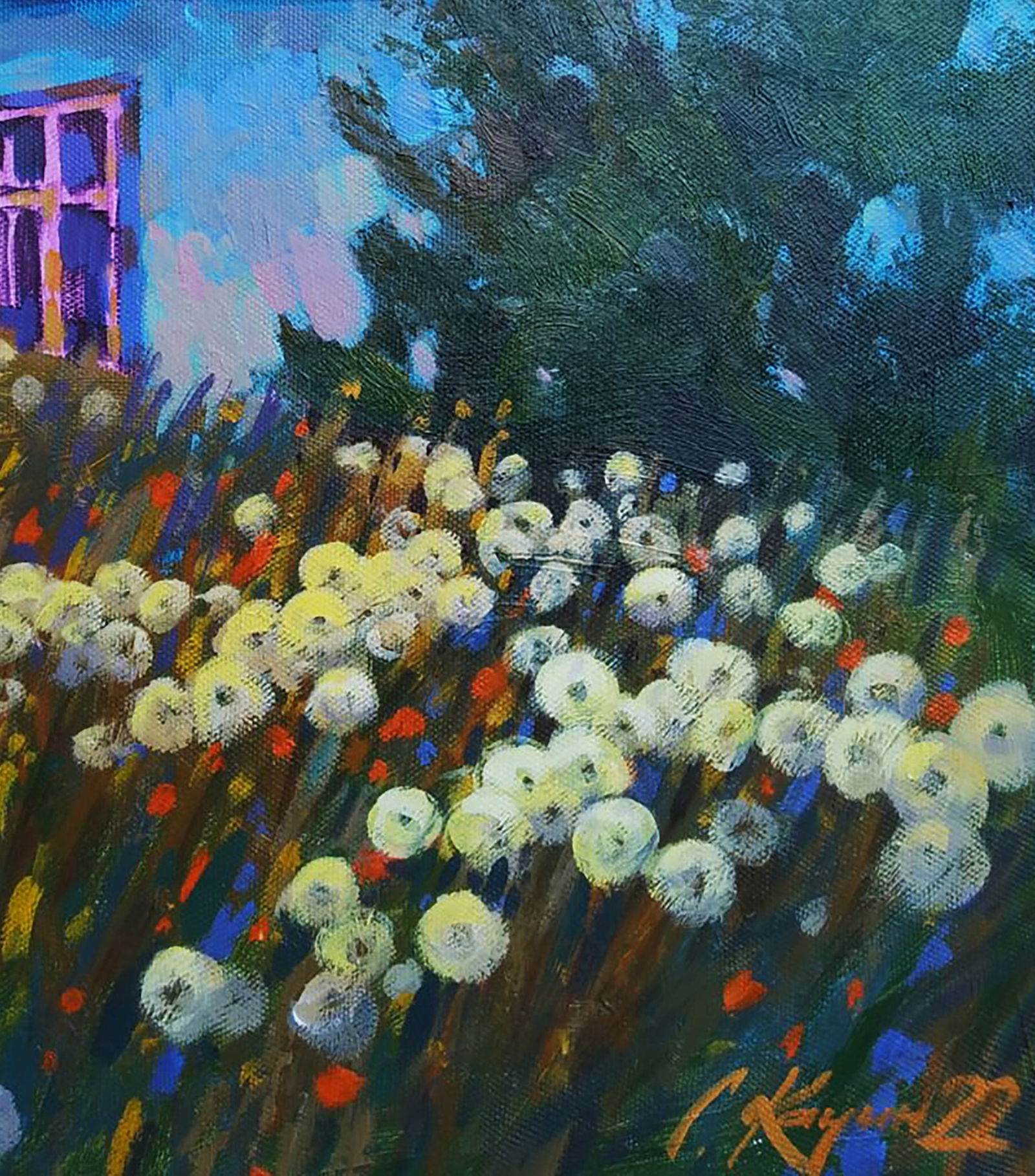 Acrylic painting Dandelions Serhii Kachyn - 5