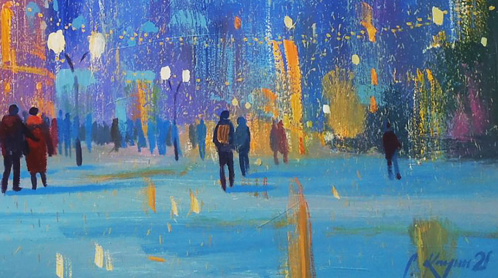 Acrylic painting Before Christmas Serhii Kachyn - 5