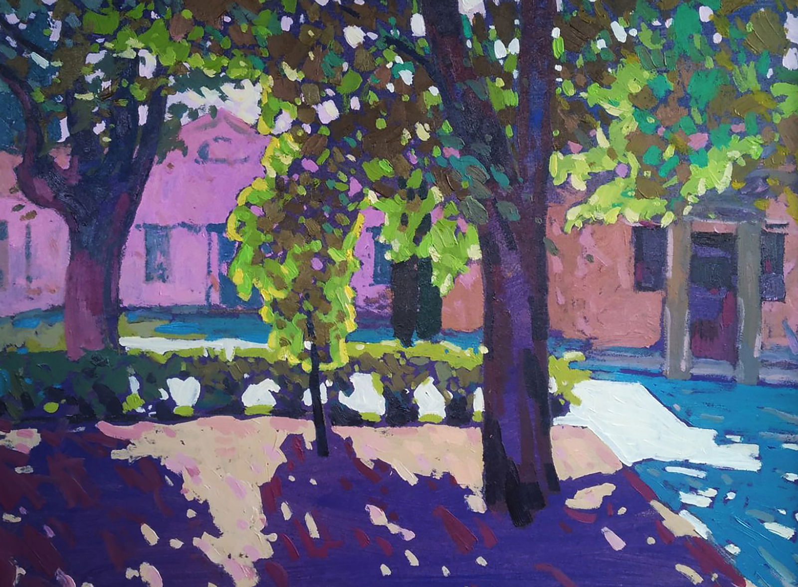 Acrylic painting Afternoon in the city Serhii Kachyn: Title: Acrylic painting Afternoon in the city Serhii Kachyn Description: 34KACH Painter: Serhii Kachyn Size: 60x80 cm/23.62x31.49 inches Components: acrylic, dvp Original painting CONDITION: