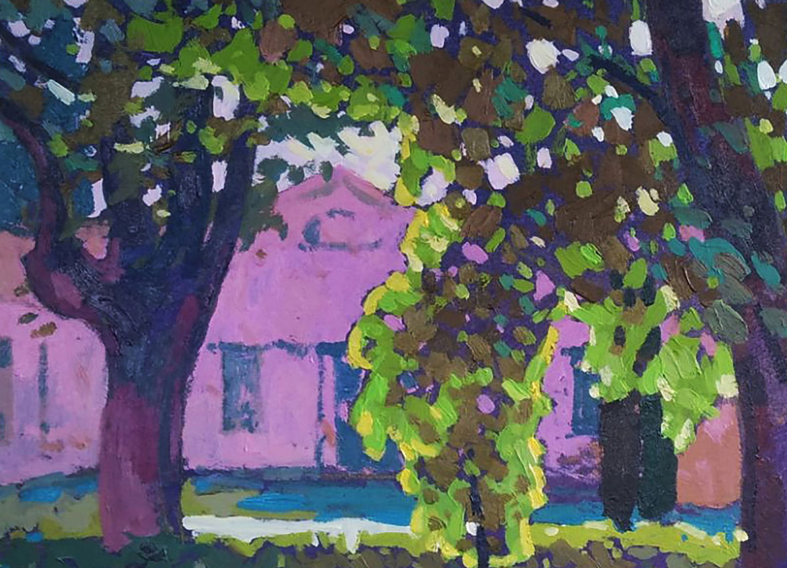 Acrylic painting Afternoon in the city Serhii Kachyn - 2