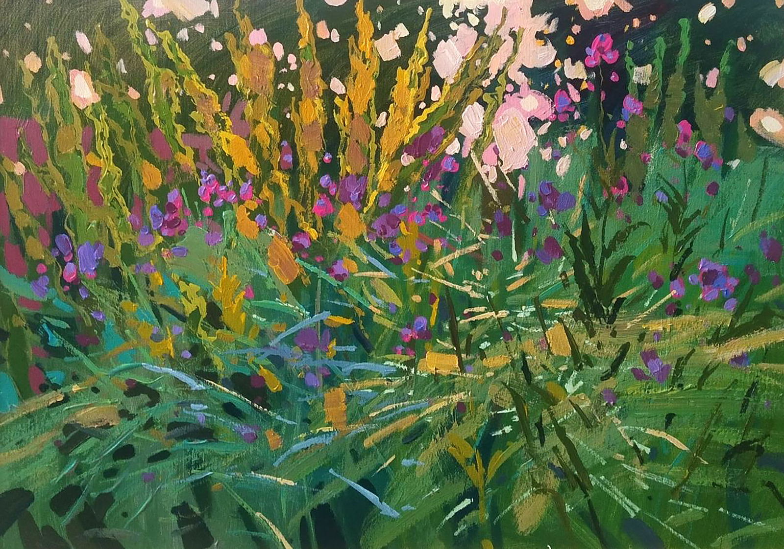 Acrylic painting Various grass Serhii Kachyn: Title: Acrylic painting Various grass Serhii Kachyn Description: 37KACH Painter: Serhii Kachyn Size: 50x70 cm/19.68x27.55 inches Components: acrylic, canvas Original painting CONDITION: excellent ARTI