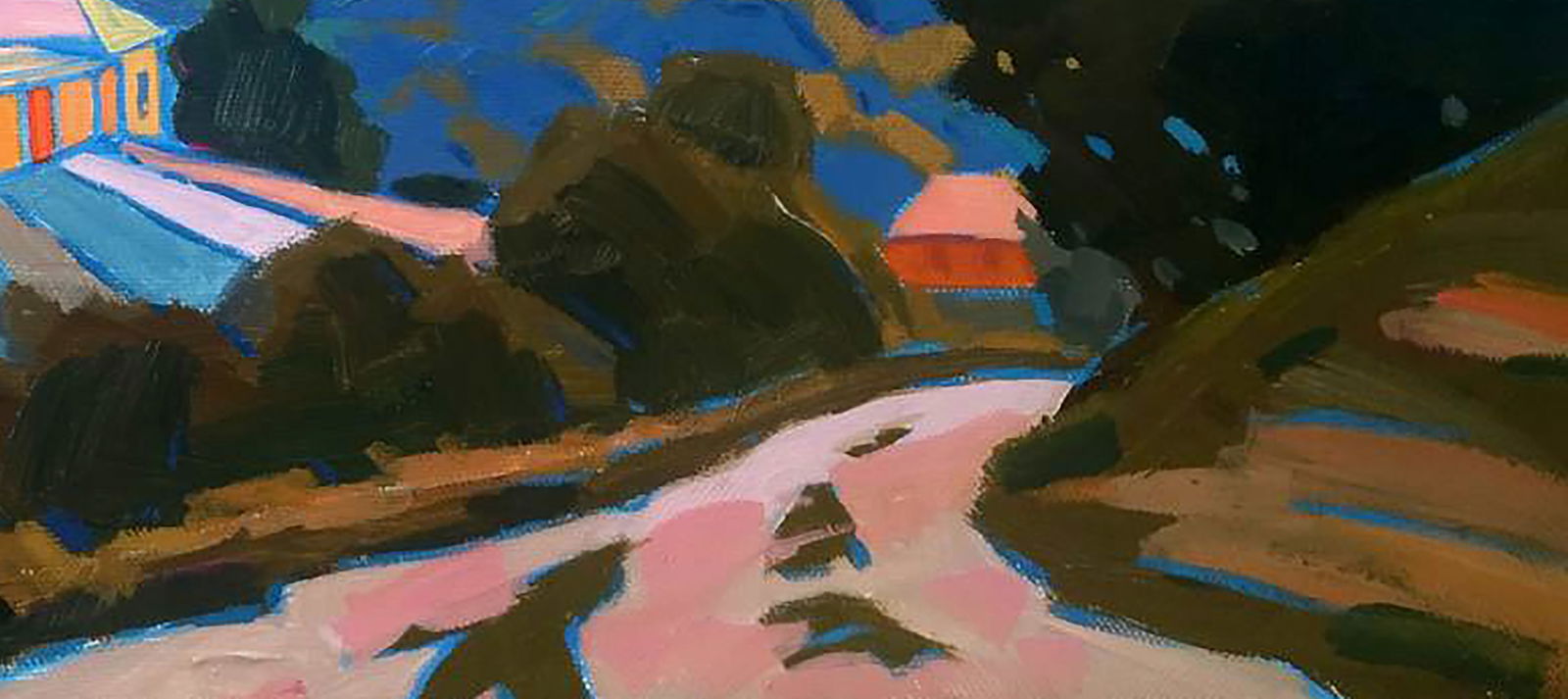 Acrylic painting Quiet evening in the city Serhii Kachyn - 5