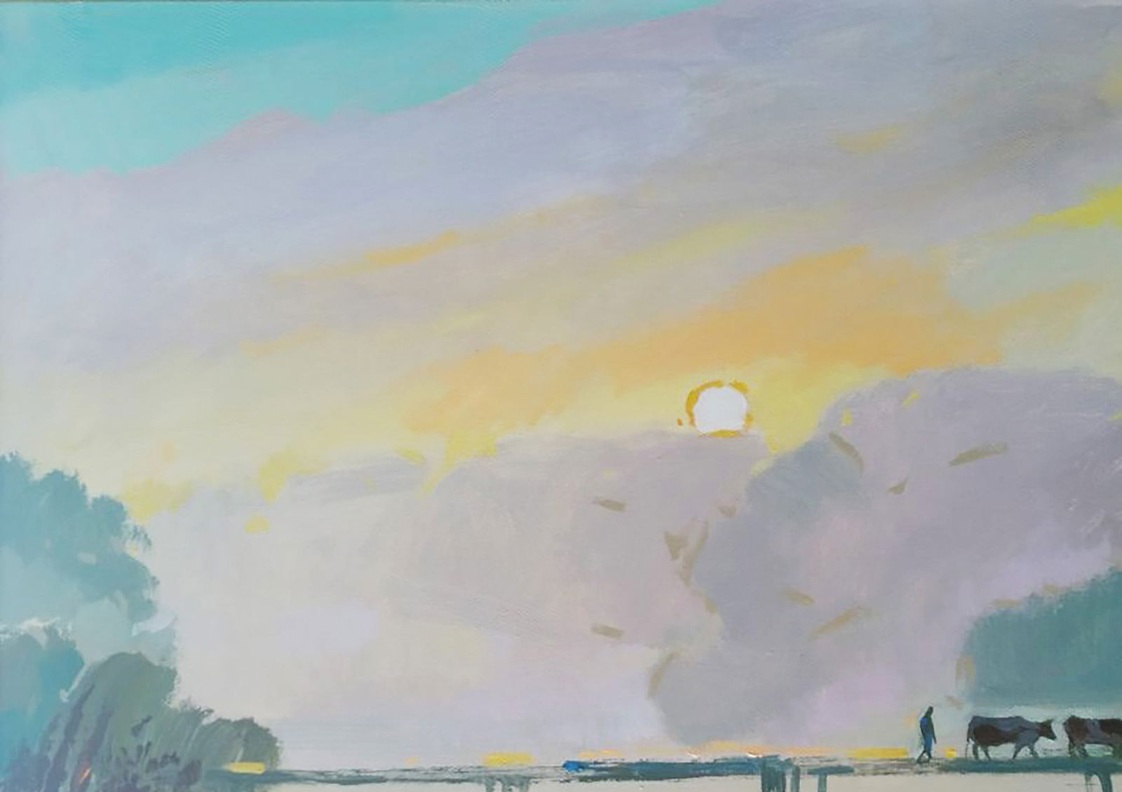 Acrylic painting Foggy morning Serhii Kachyn - 2