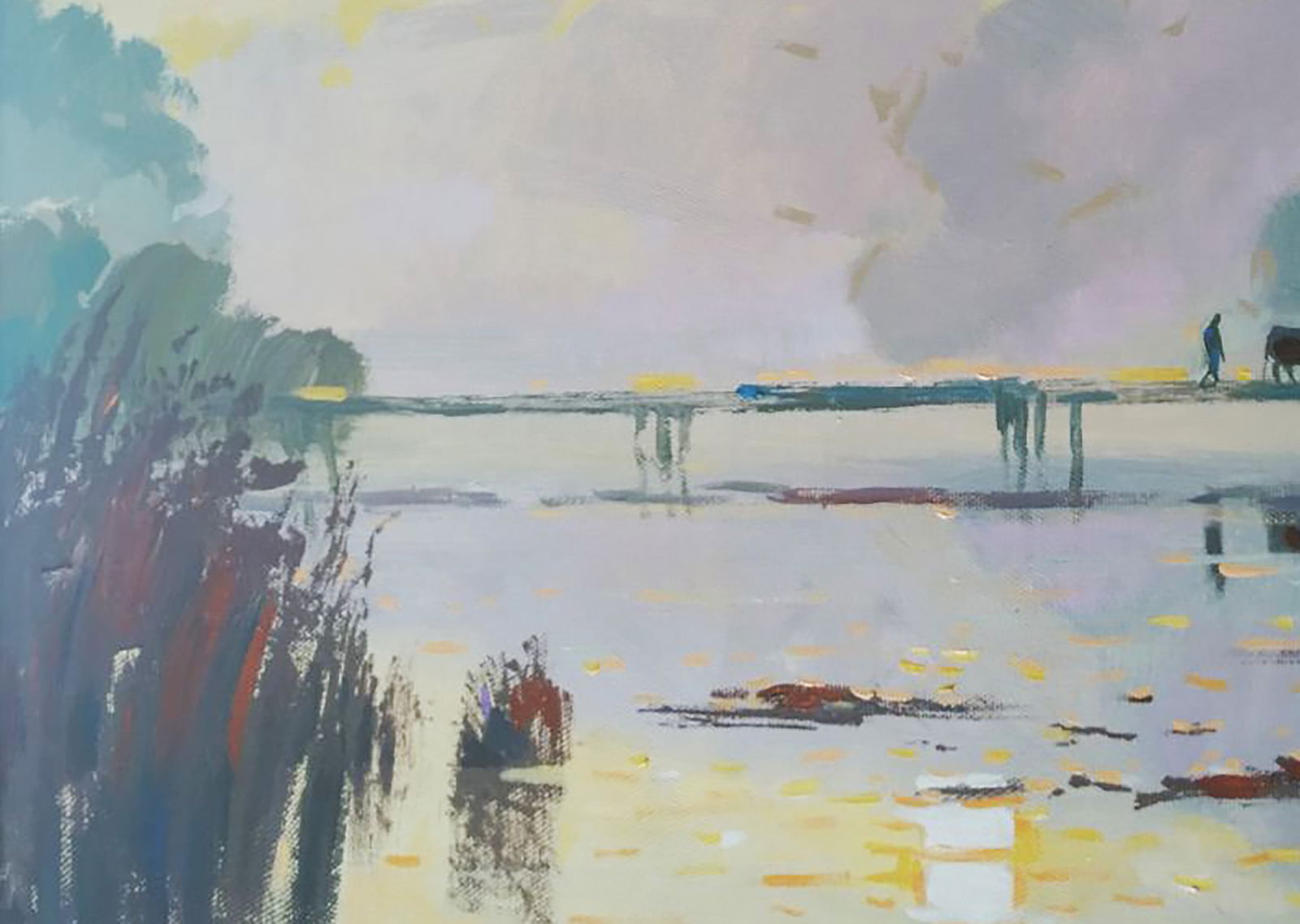 Acrylic painting Foggy morning Serhii Kachyn - 4