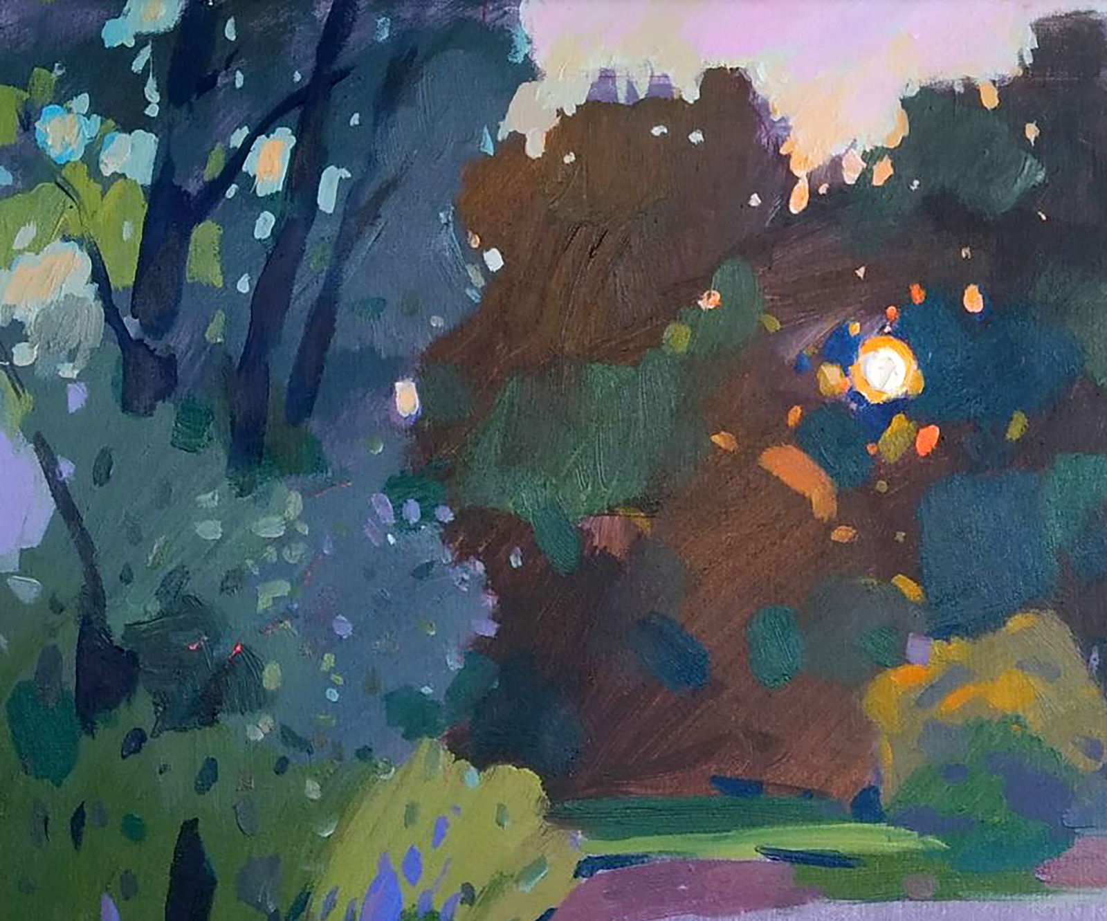 Acrylic painting Dawn in nature Serhii Kachyn - 2