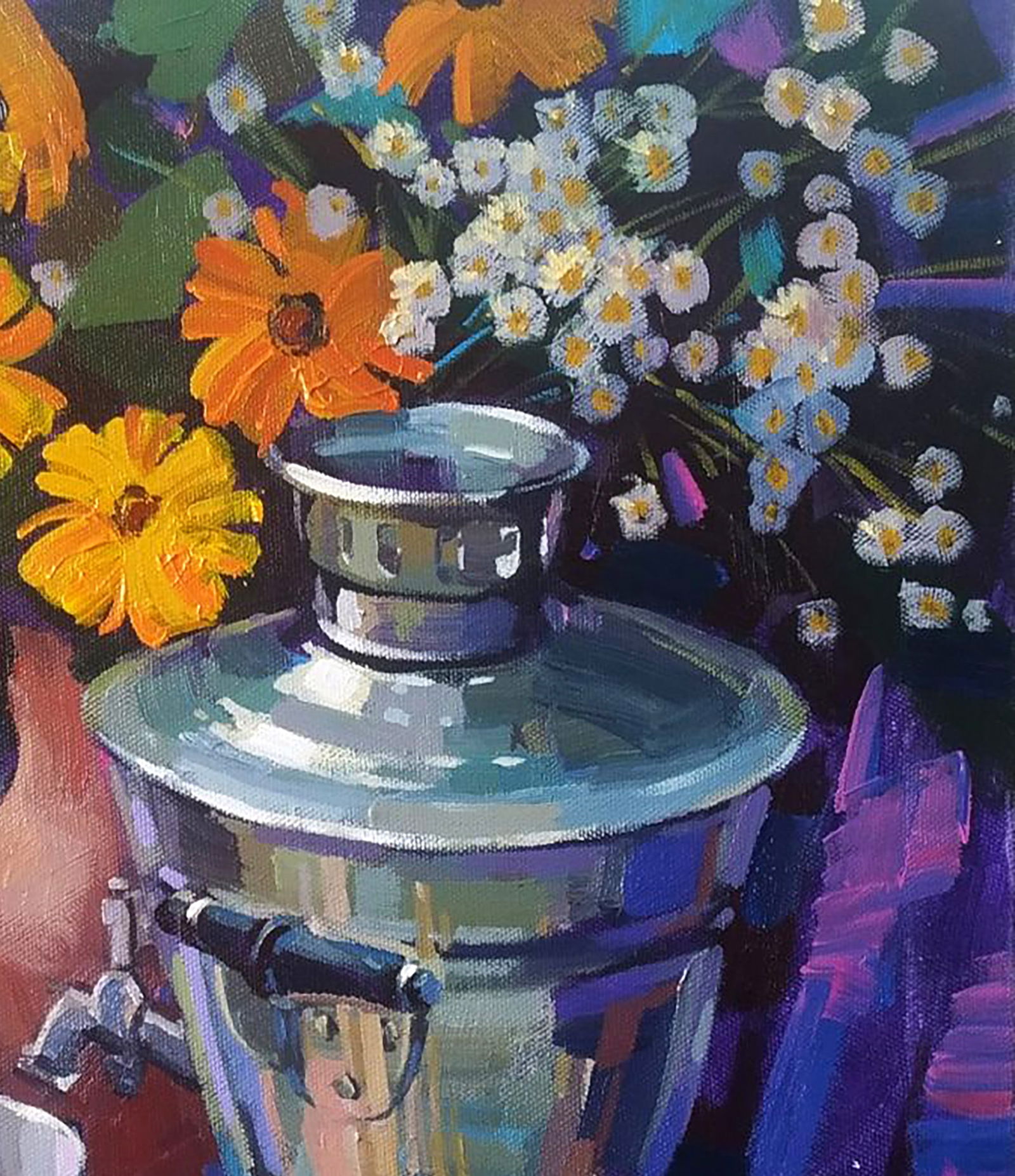 Acrylic painting Flower tea Serhii Kachyn - 3