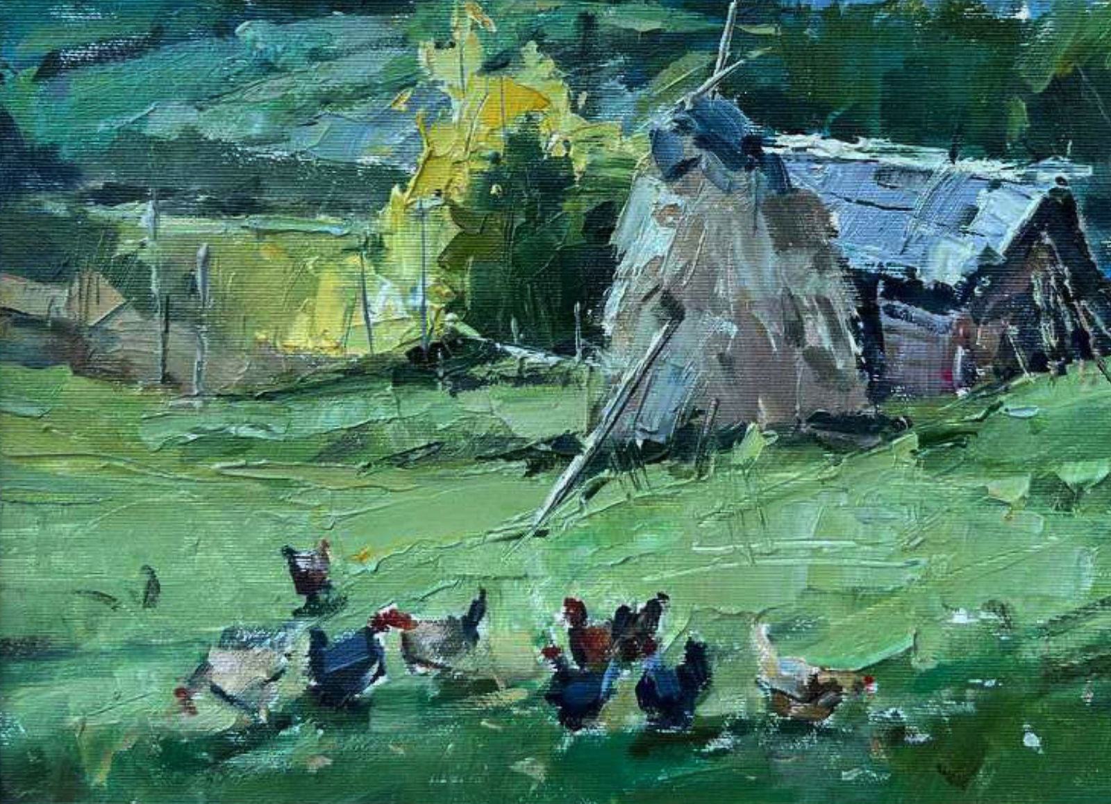 Oil painting Mountain courtyard Igor Lysytsya - 5