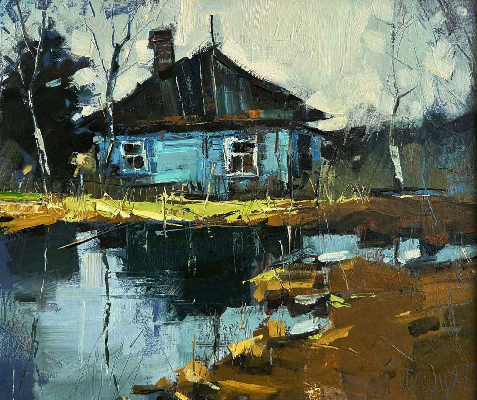 Oil painting House on the swamp Igor Lysytsya - 2