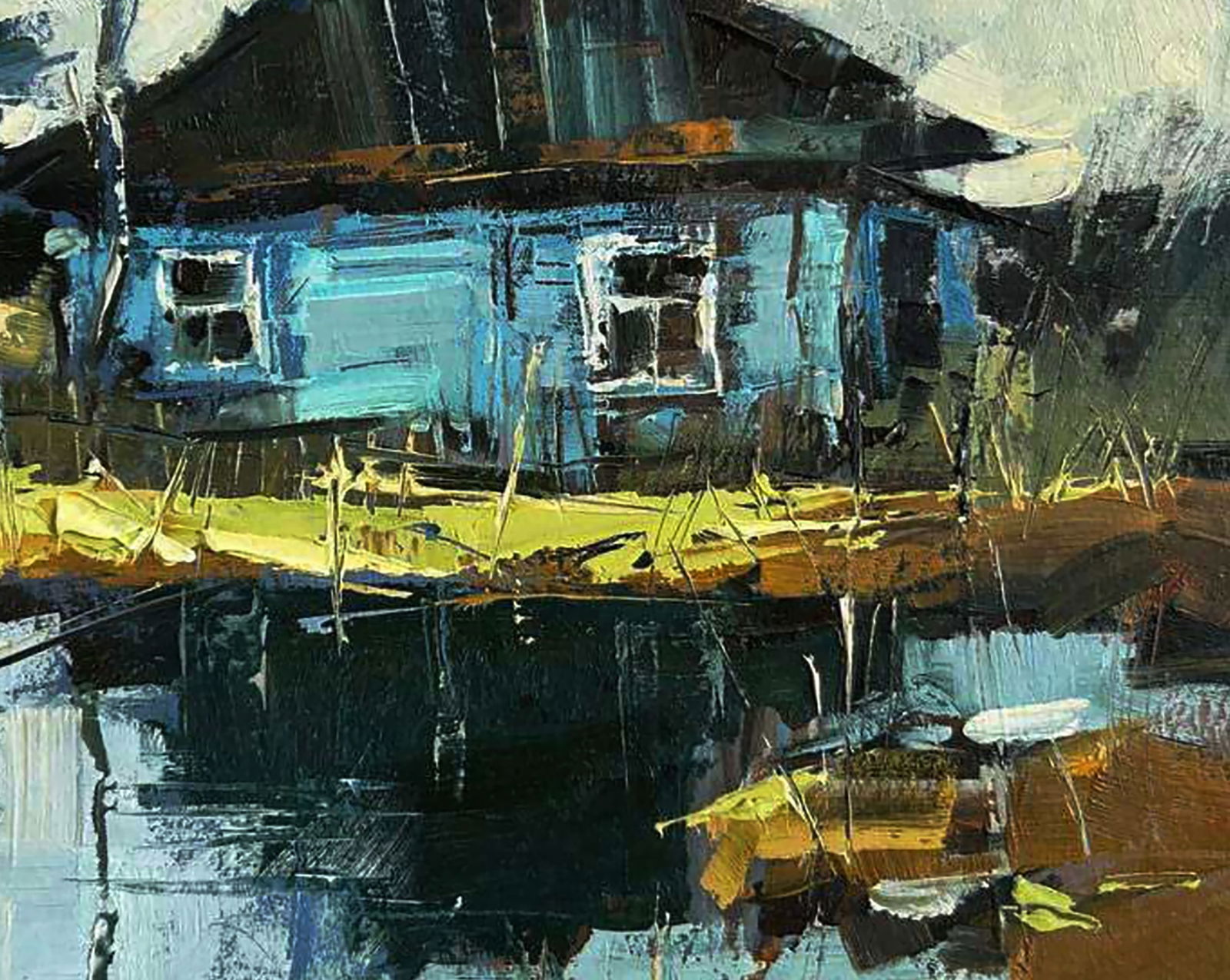 Oil painting House on the swamp Igor Lysytsya - 7