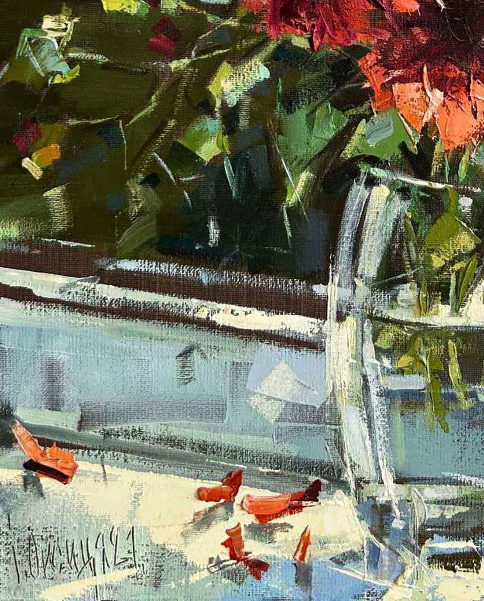 Oil painting Autumn bouquet flowers Igor Lysytsya - 3