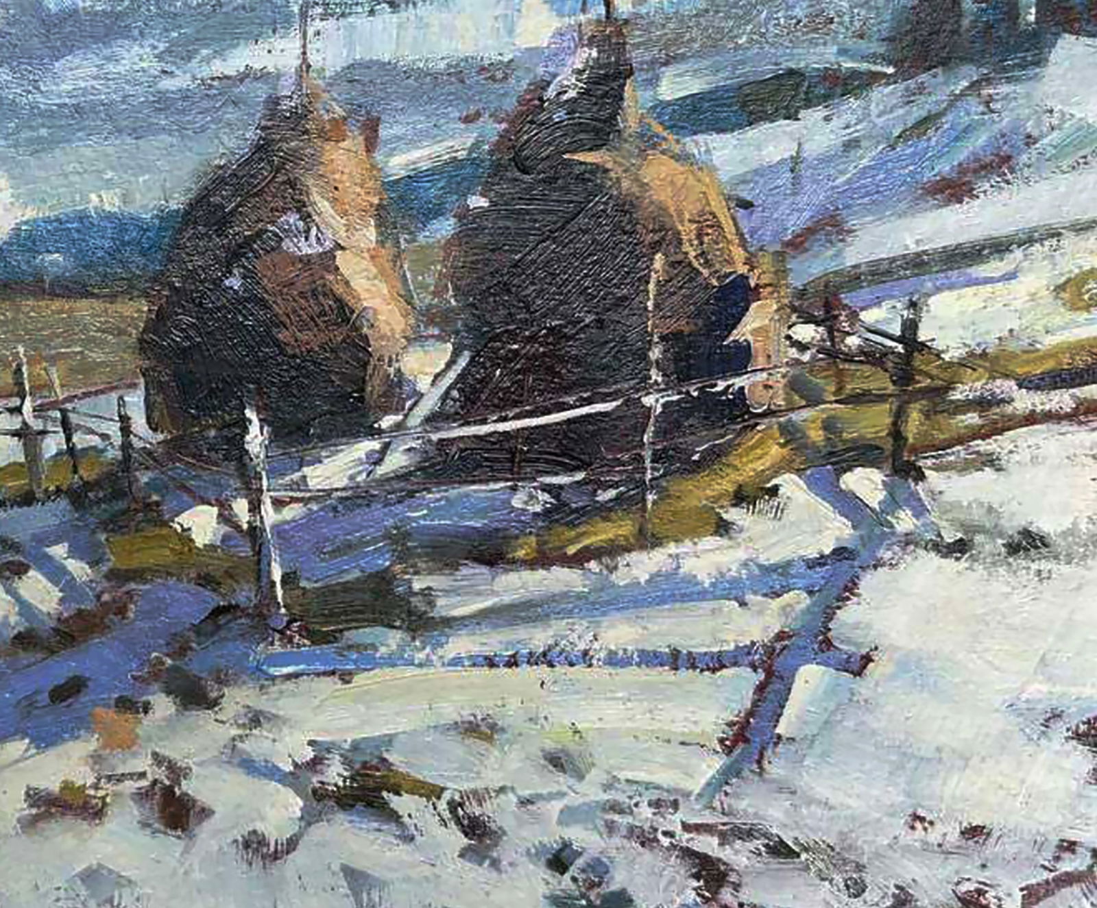 Oil painting First mountain snow Igor Lysytsya - 3