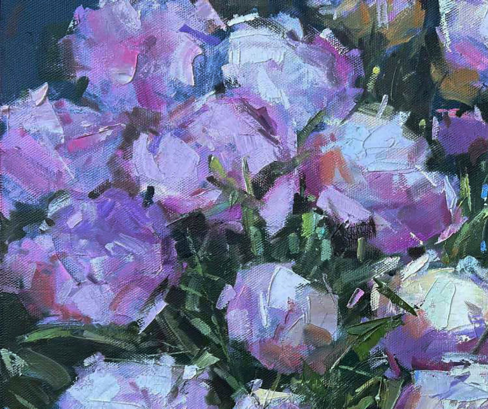 Oil painting Purple peonies Igor Lysytsya - 4