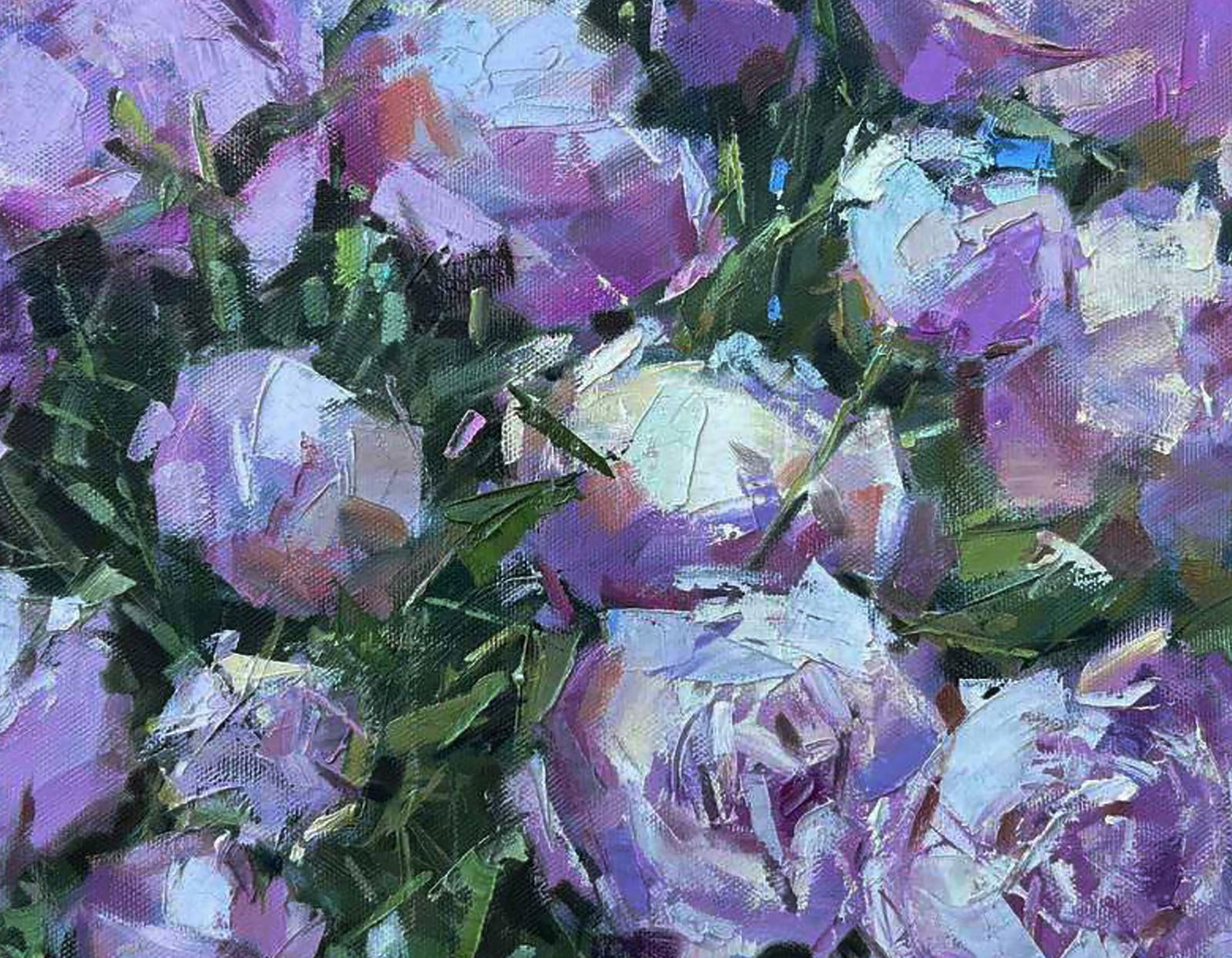 Oil painting Purple peonies Igor Lysytsya - 6