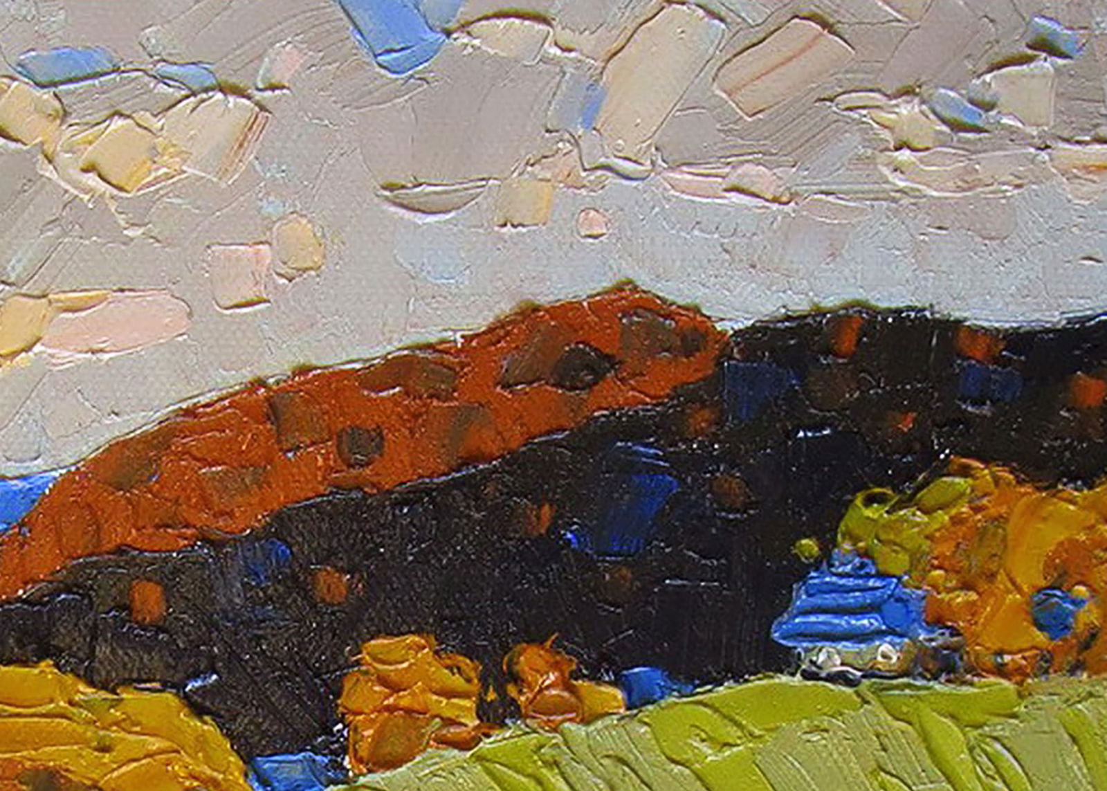 Oil painting Evening in the meadow Yaroslav Savchyn - 3