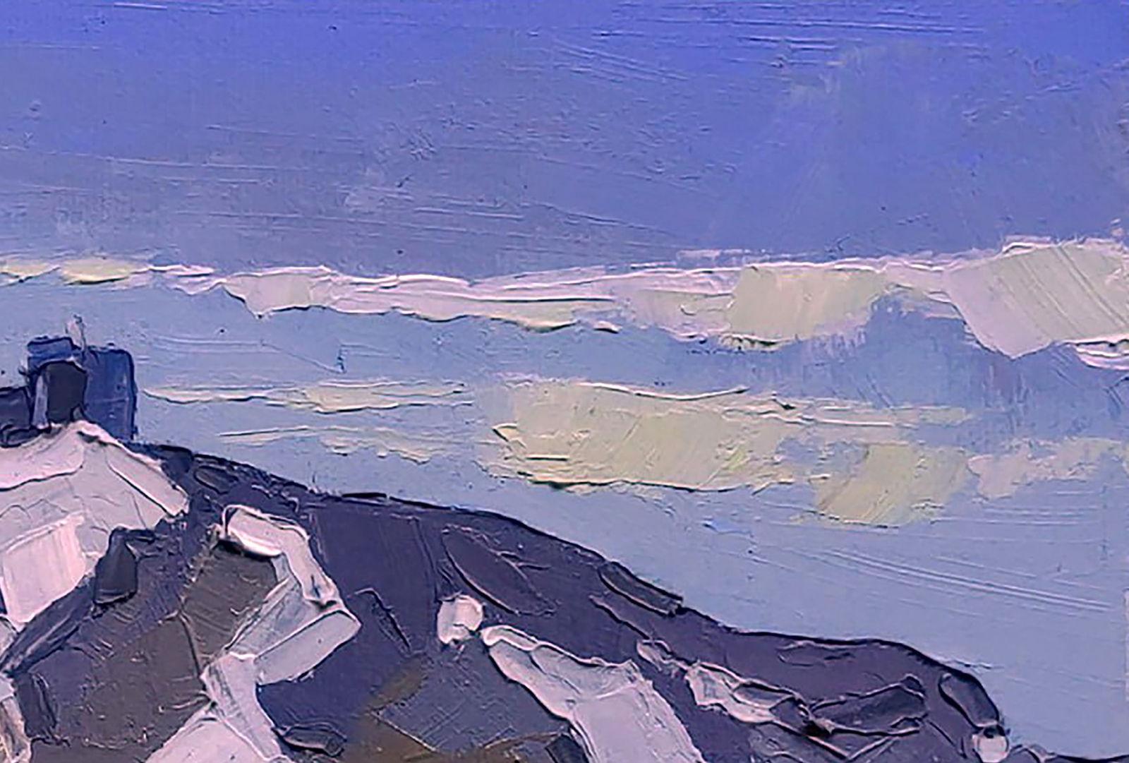 Oil painting Mountain in spring Yaroslav Savchyn - 3