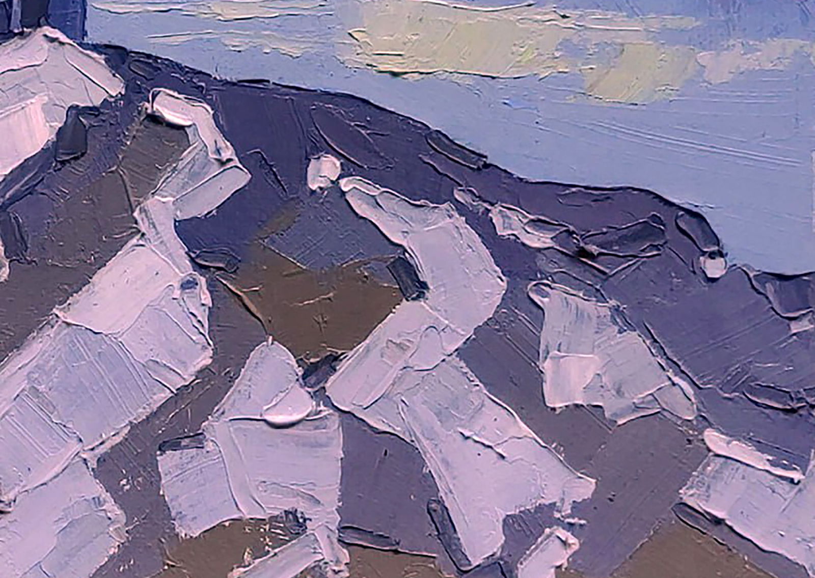 Oil painting Mountain in spring Yaroslav Savchyn - 5