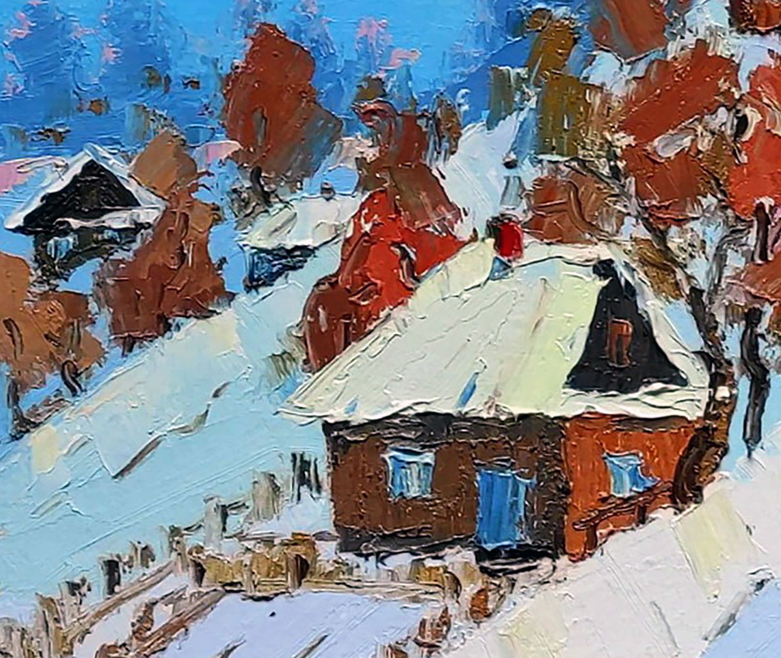 Oil painting Winter hills Yaroslav Savchyn - 4