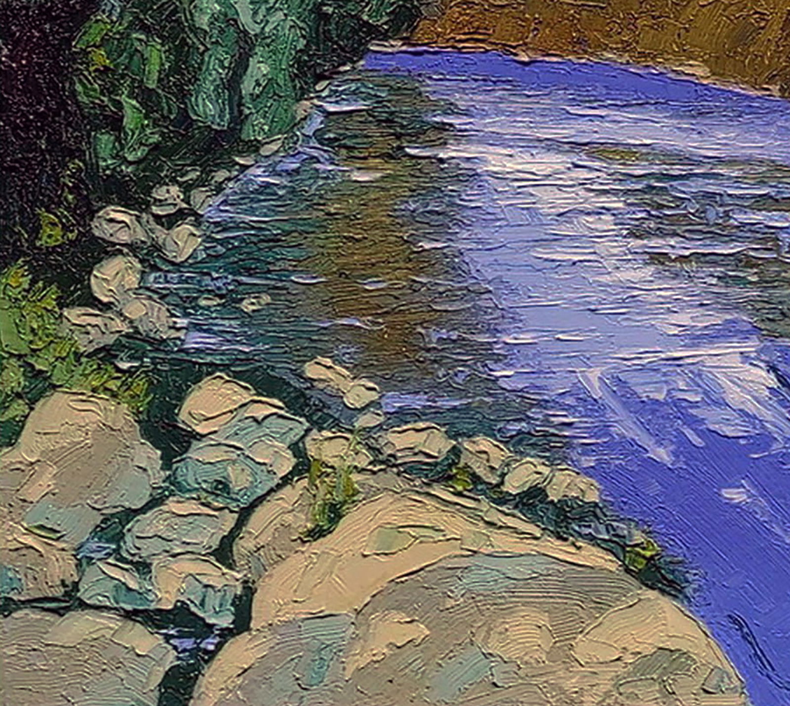 Oil painting Mountain river Yaroslav Savchyn - 4