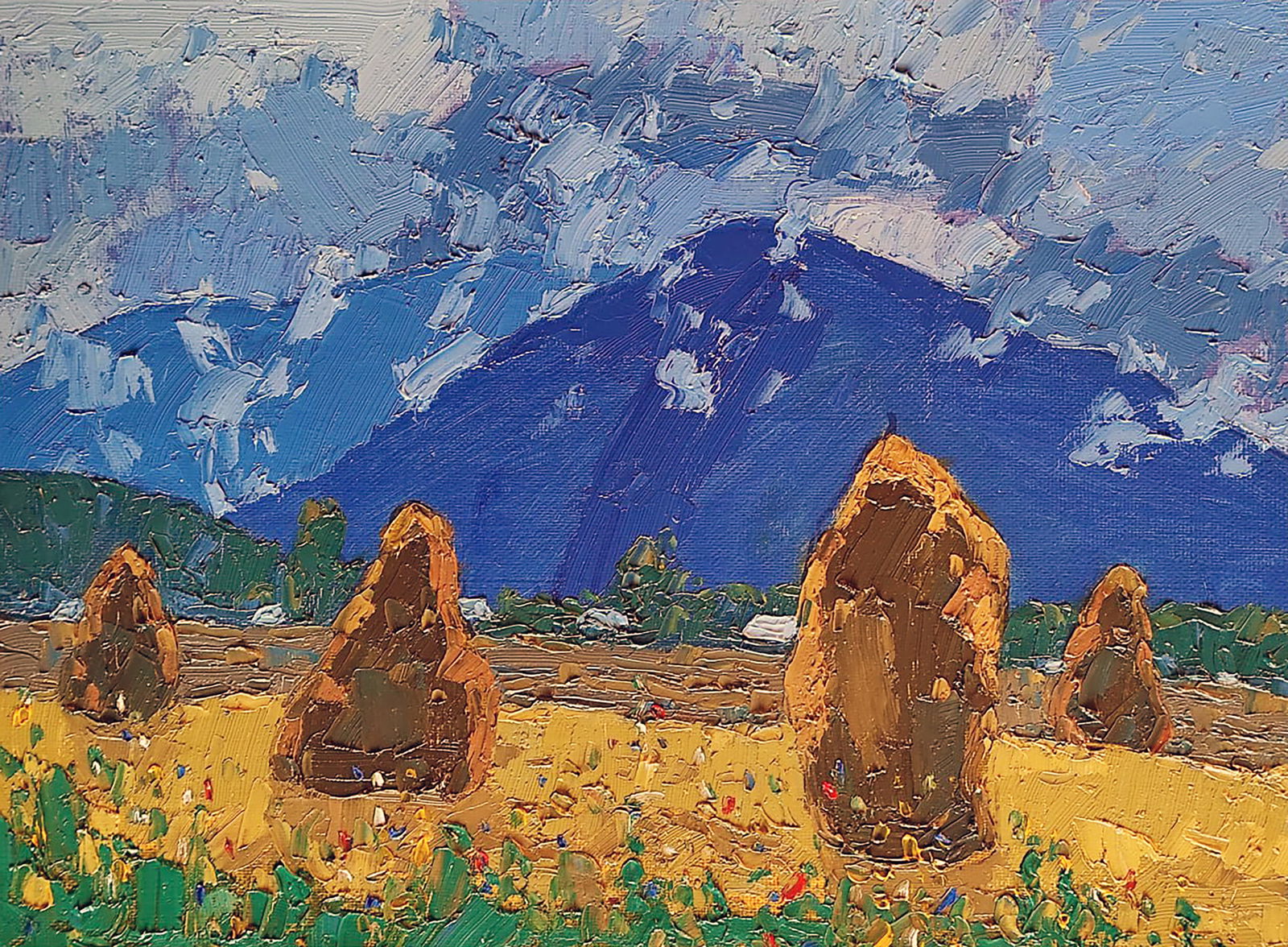 Oil painting After the rain Yaroslav Savchyn: Title: Oil painting After the rain Yaroslav Savchyn Description: 40SAVCH Painter: Yaroslav Savchyn Size: 29x39 cm/11.41x15.35 inches Components: oil, canvas on cardboard Original painting CONDITION: