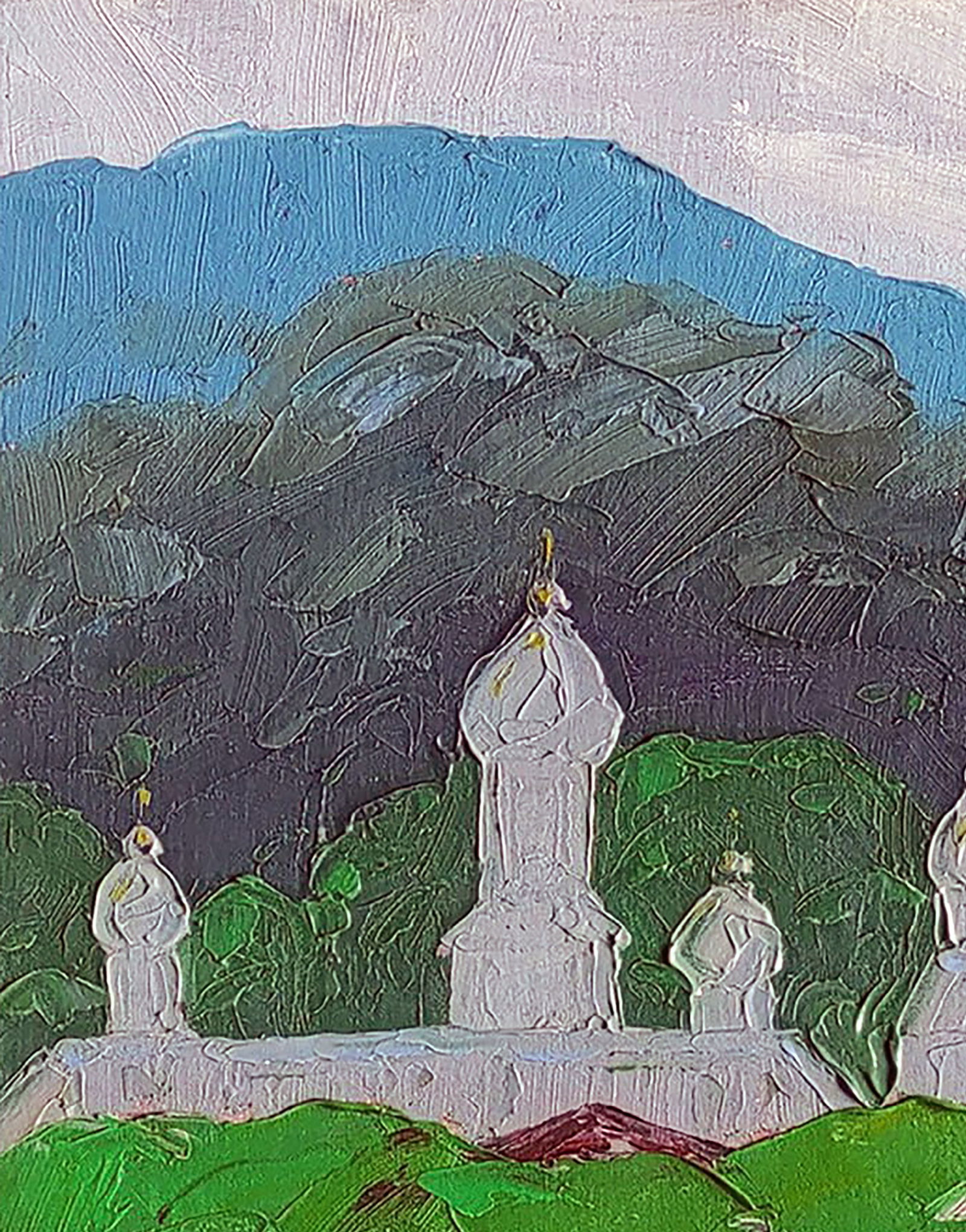 Oil painting Church in the mountains Yaroslav Savchyn - 2