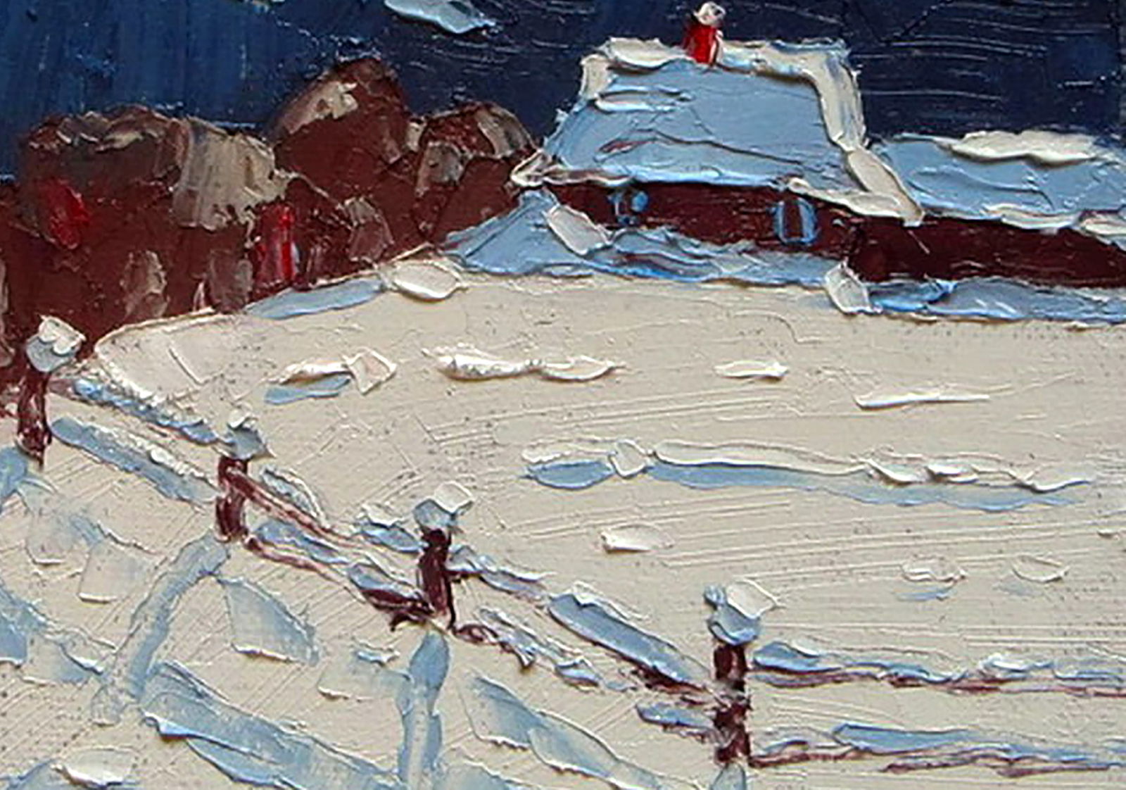 Oil painting Winter in the Carpathians Yaroslav Savchyn - 5