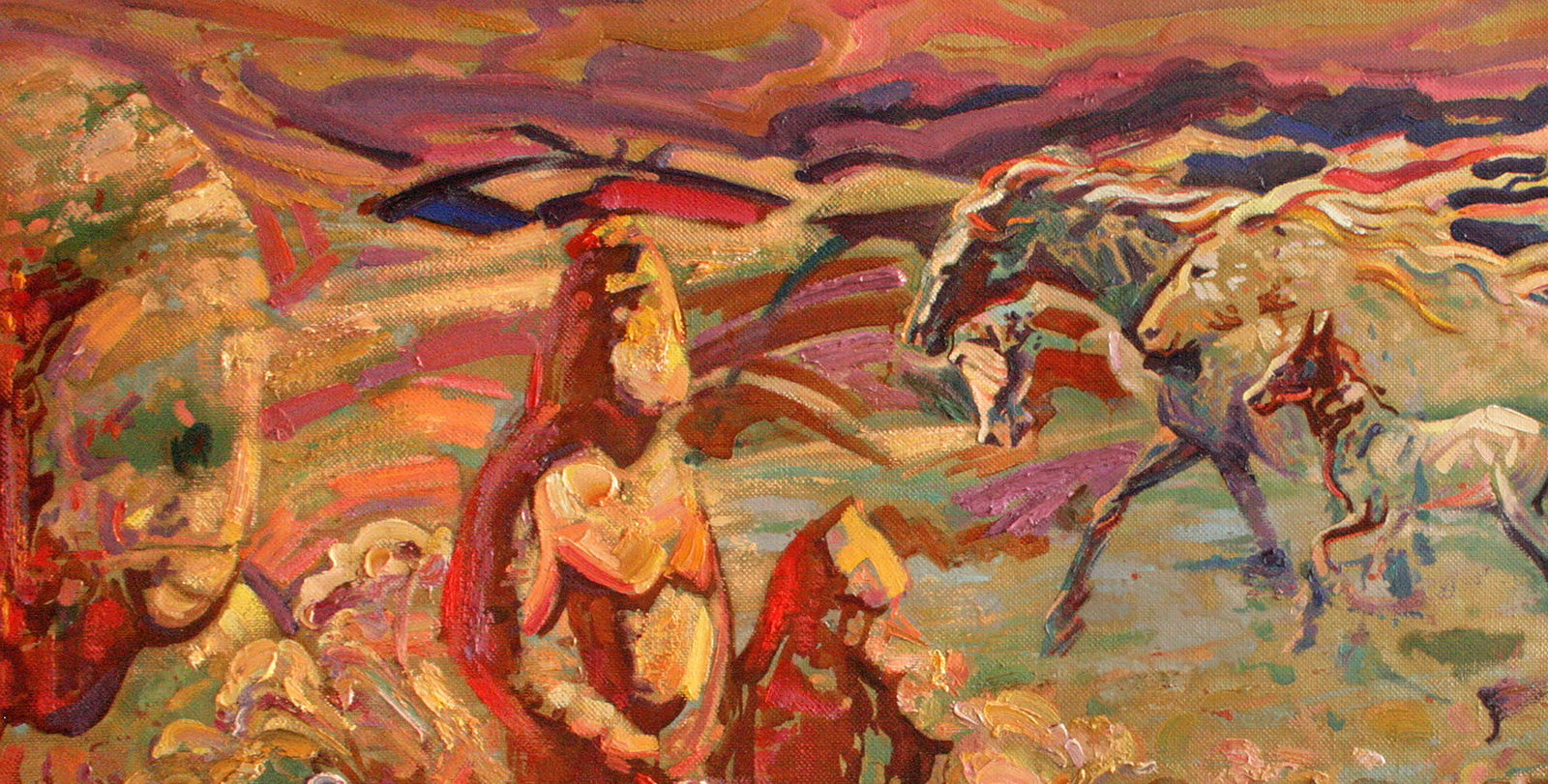 Oil painting In the steppe Leonid Pavlenko - 2