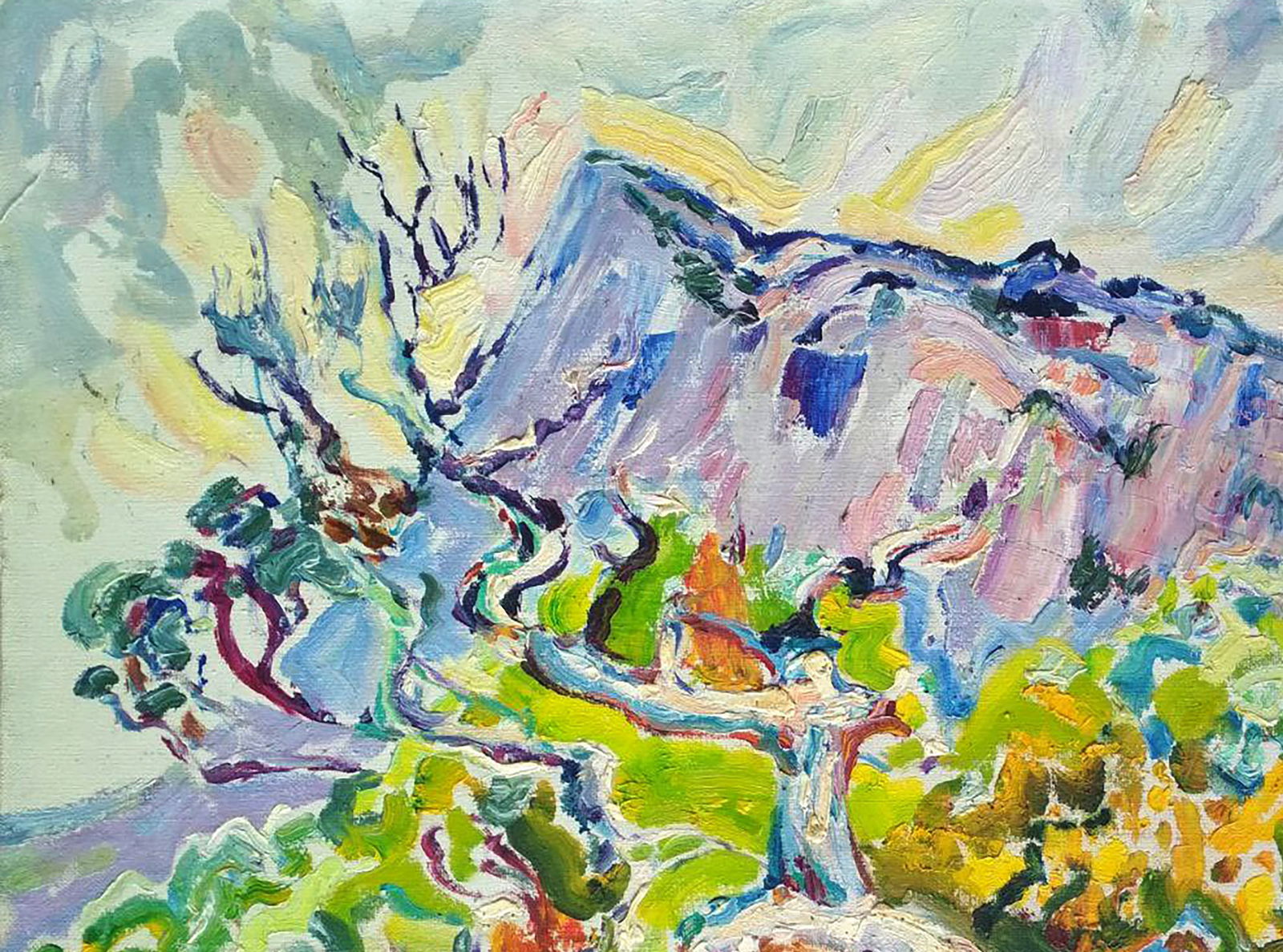 Oil painting Spring morning in the mountains Leonid Pavlenko - 2