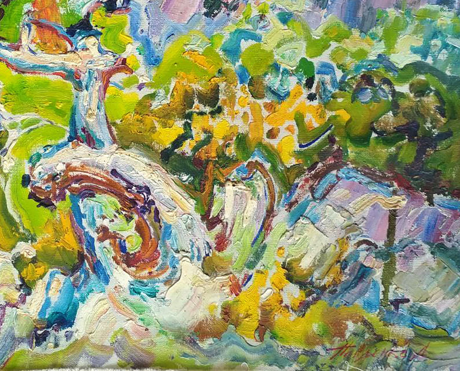 Oil painting Spring morning in the mountains Leonid Pavlenko - 5