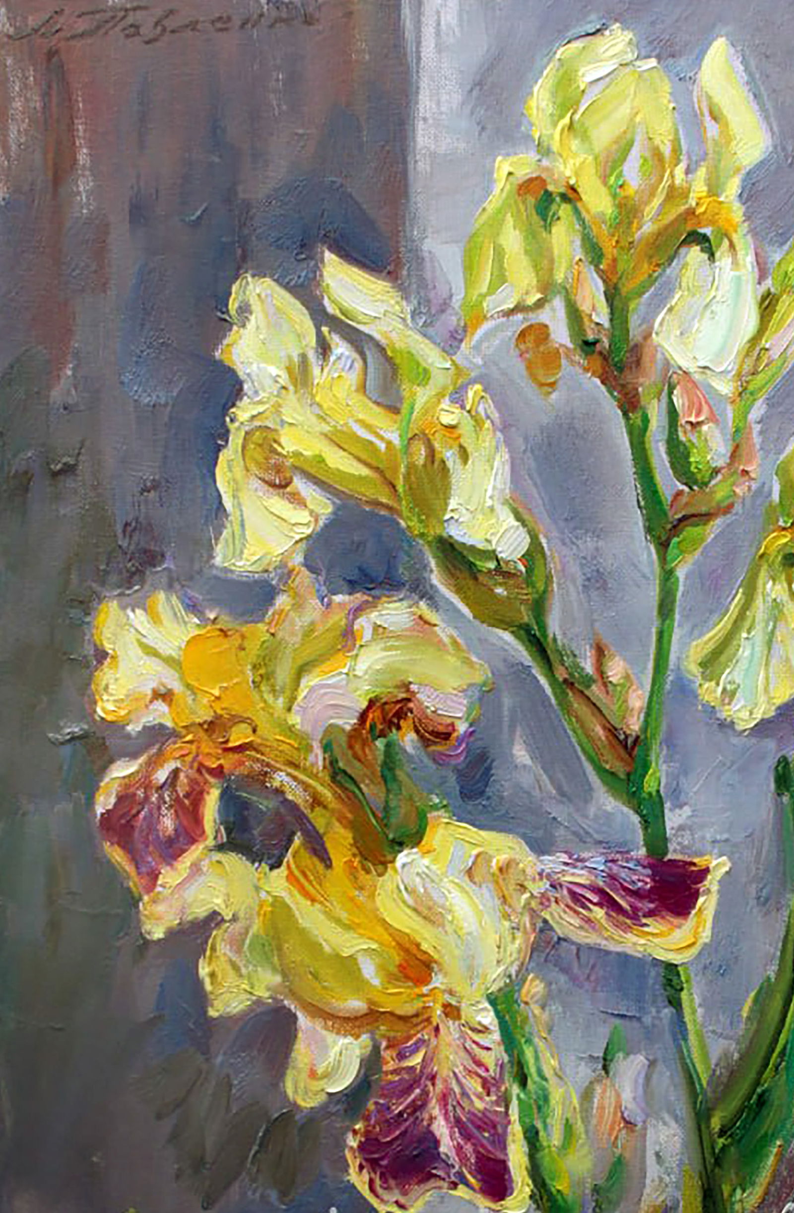 Oil painting Yellow irises Leonid Pavlenko - 2