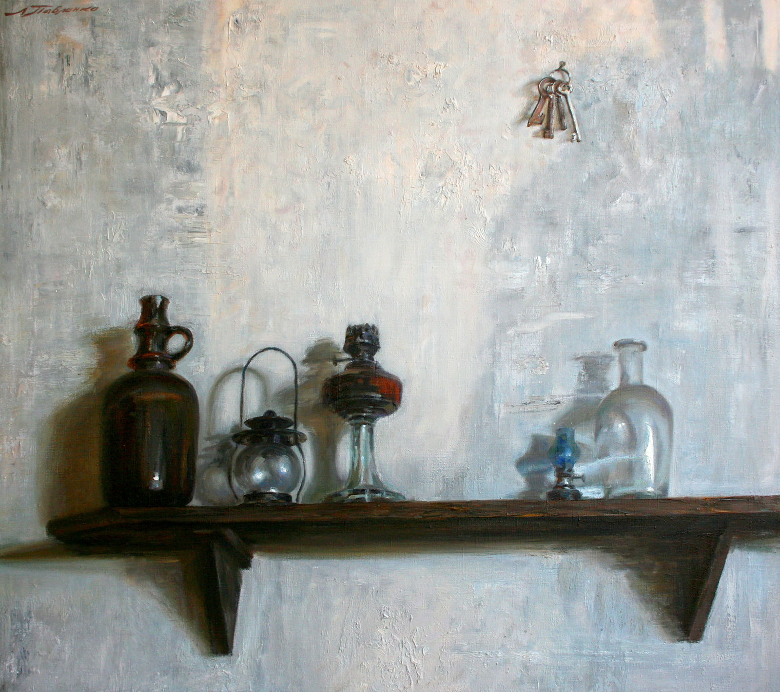 Oil painting From past Leonid Pavlenko: Title: Oil painting From past Leonid Pavlenko Description: 39PAVL Painter: Leonid Pavlenko Size: 80x90 cm/31.49x35.43 inches Components: oil, canvas Original painting CONDITION: excellent ARTIST: 