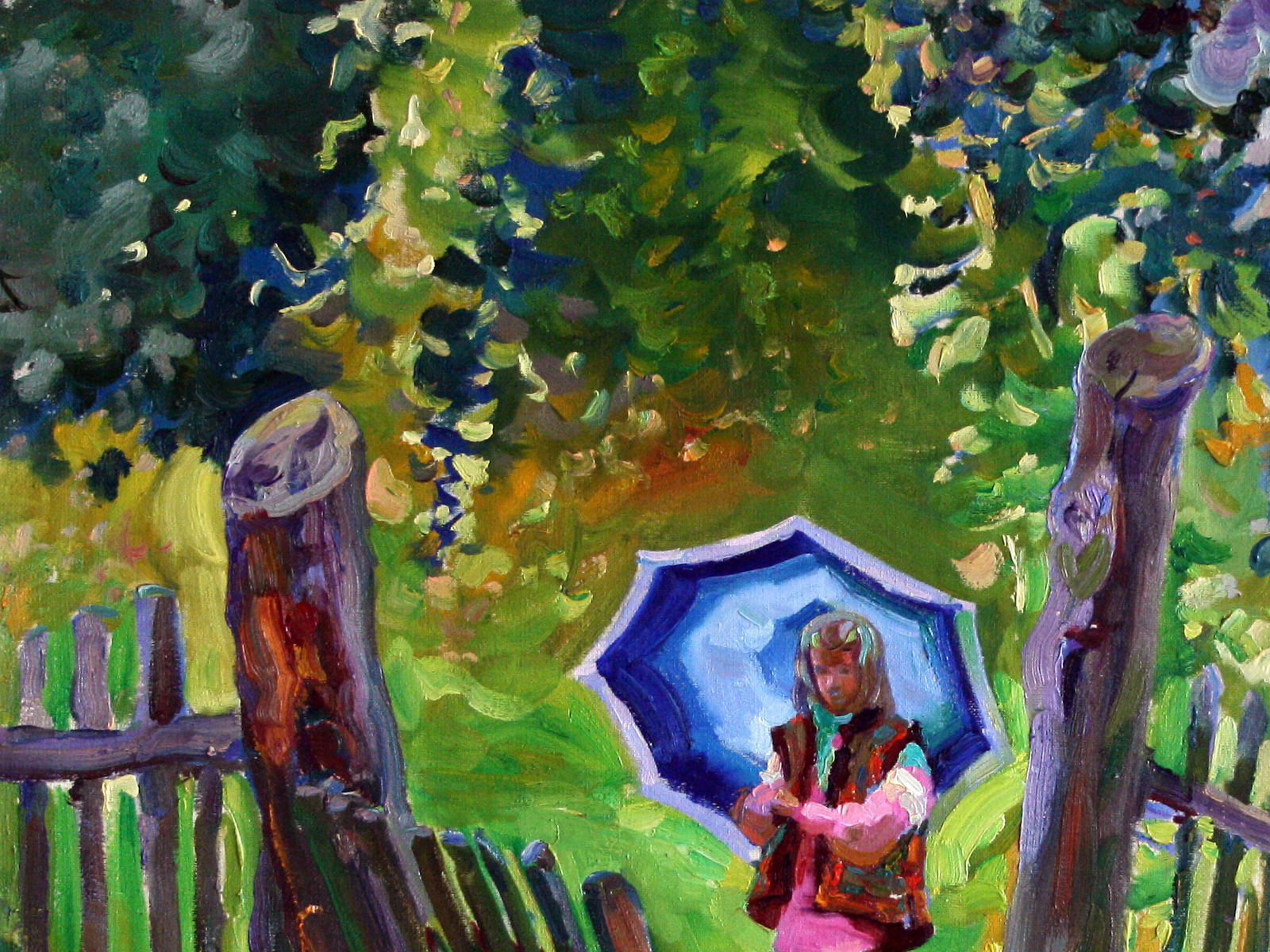 Oil painting Summer rain Leonid Pavlenko - 2