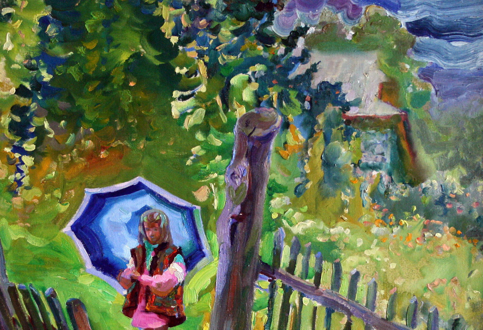 Oil painting Summer rain Leonid Pavlenko - 3