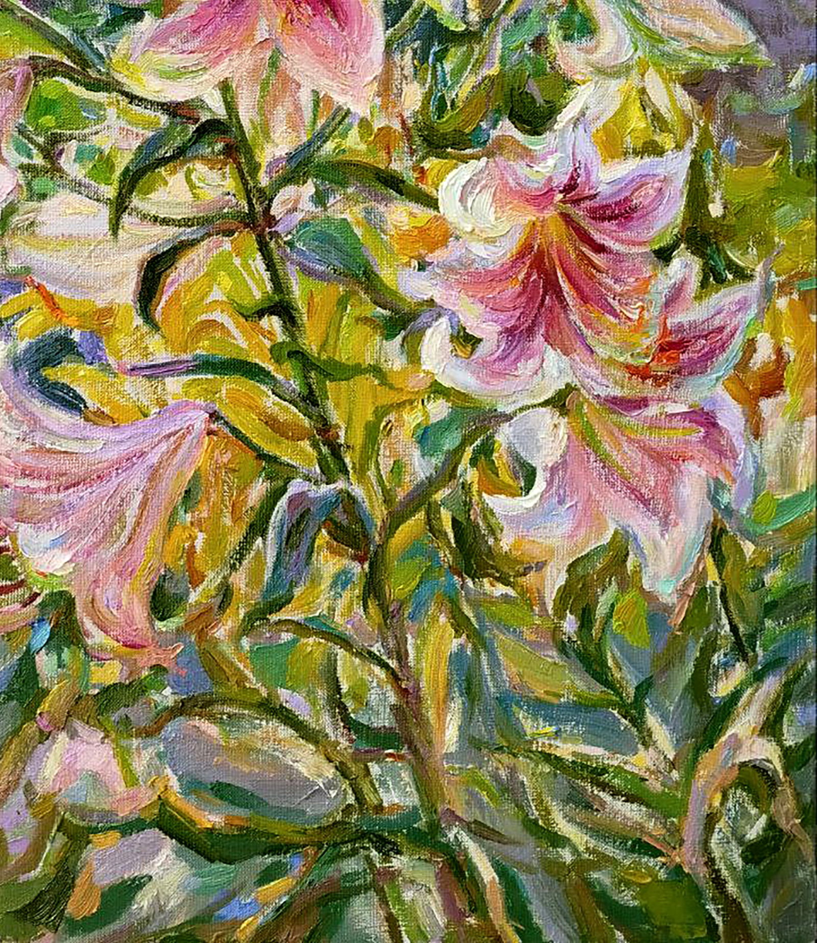 Oil painting Lilies are blooming Leonid Pavlenko - 5