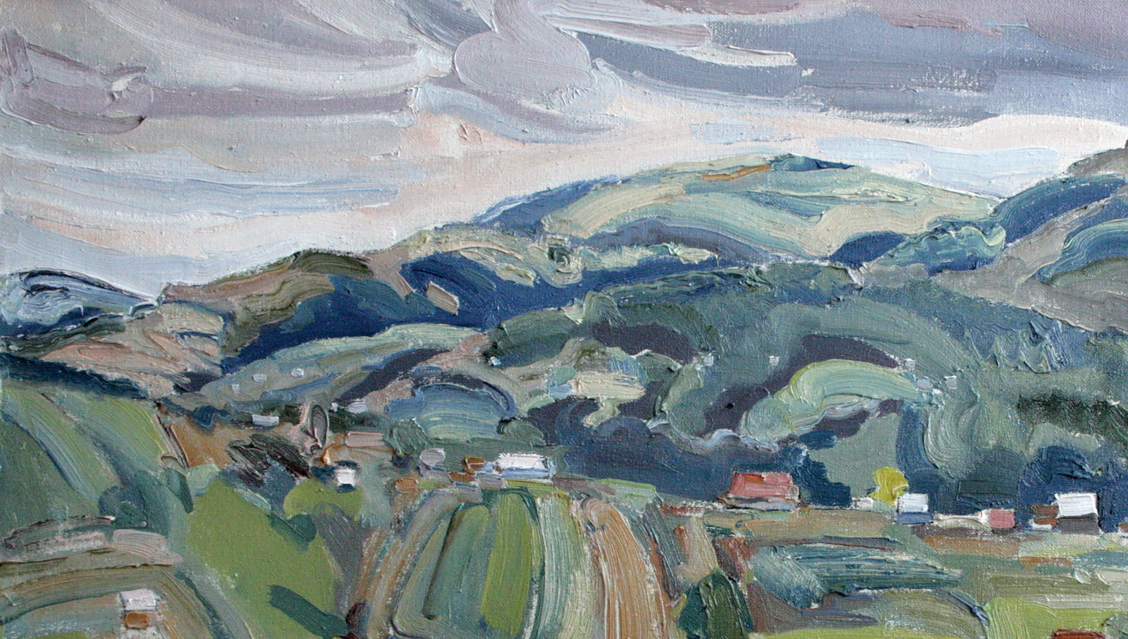 Oil painting Malachite Mountains Leonid Pavlenko - 2