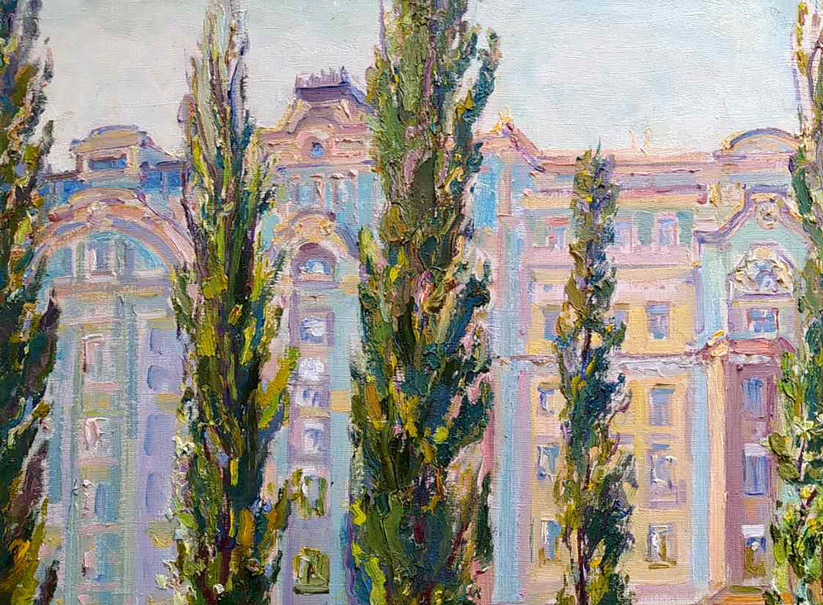 Oil painting On the boulevard Leonid Pavlenko - 2