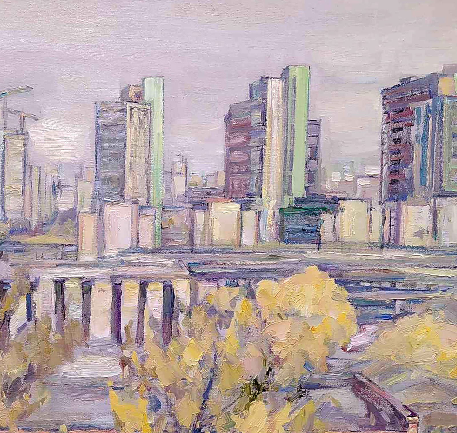 Oil painting Autumn in the city Leonid Pavlenko - 3