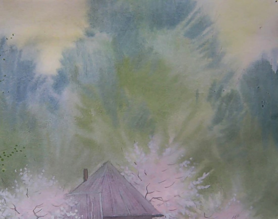 Watercolor painting Spring village Valery Savenets - 5