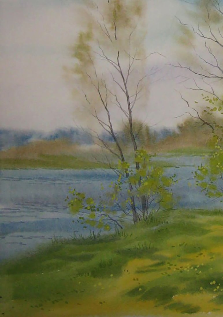 Watercolor painting Spring breeze Valery Savenets - 3