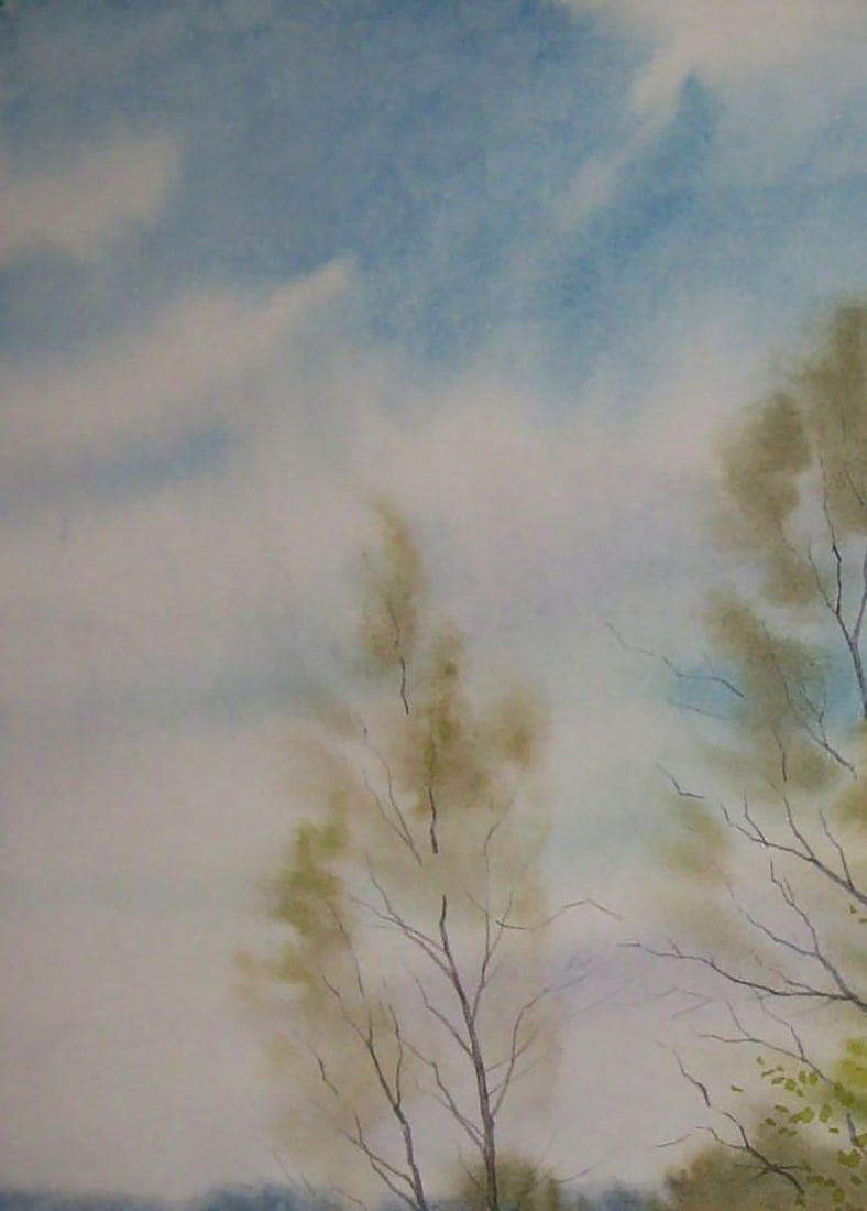 Watercolor painting Spring breeze Valery Savenets - 4