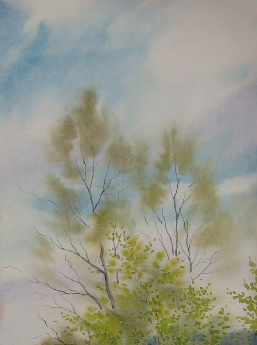 Watercolor painting Spring breeze Valery Savenets - 5