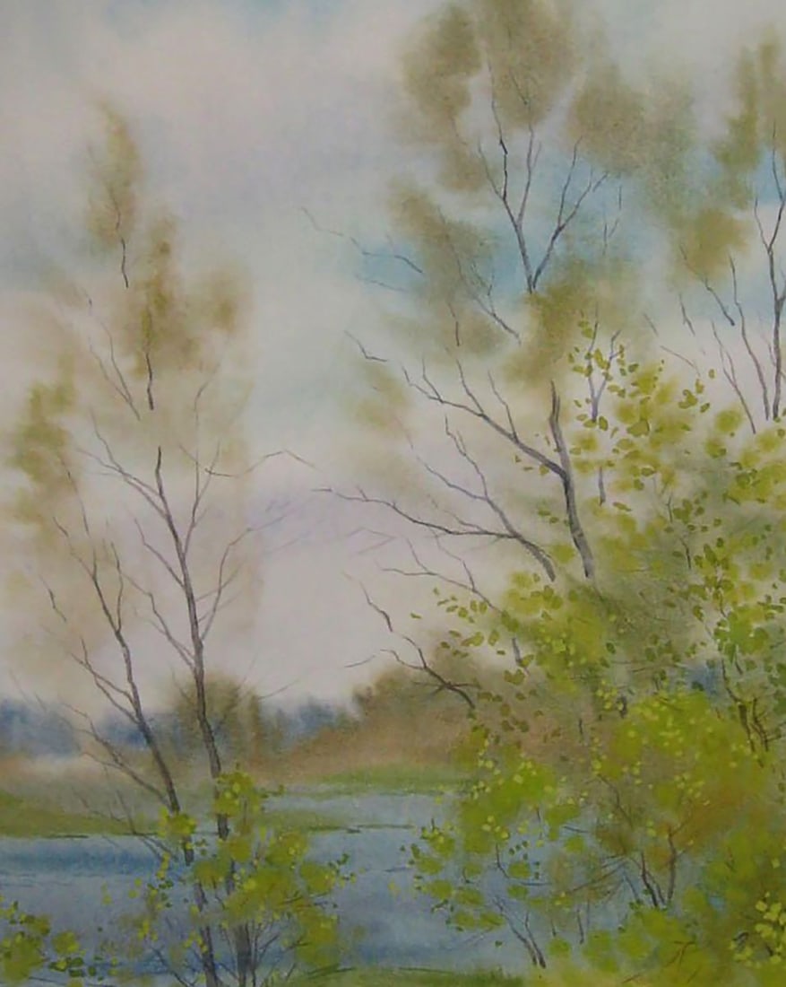 Watercolor painting Spring breeze Valery Savenets - 6
