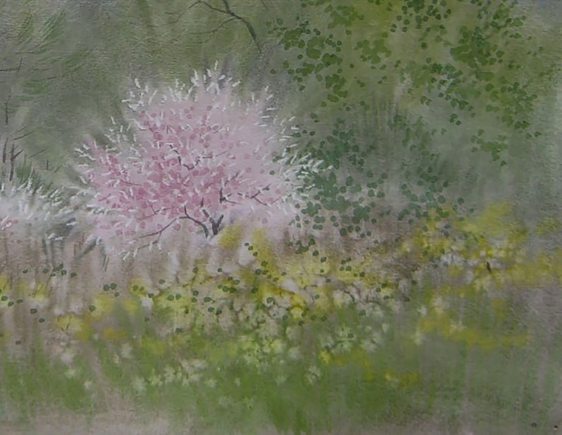 Watercolor painting Blooming spring nature Valery Savenets - 2